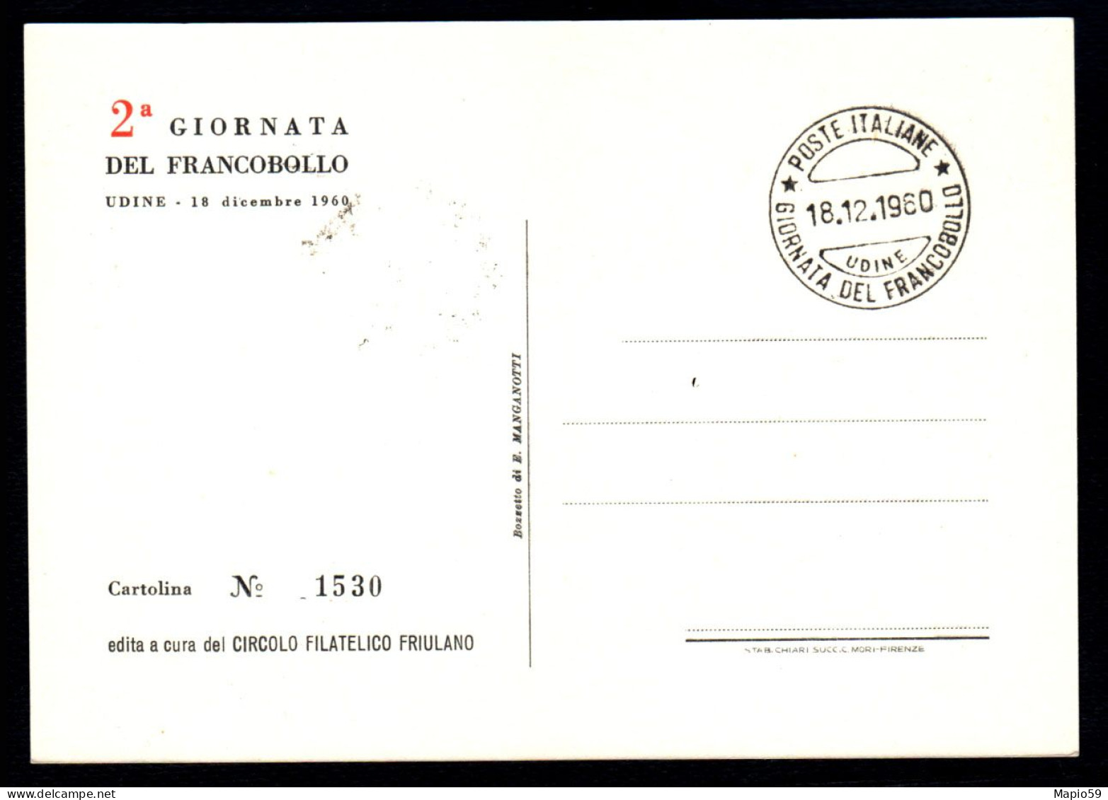 FDC - 2^ Giornata Del Francobollo - Udine 18.12.1960 (CCA-0005) - FDC