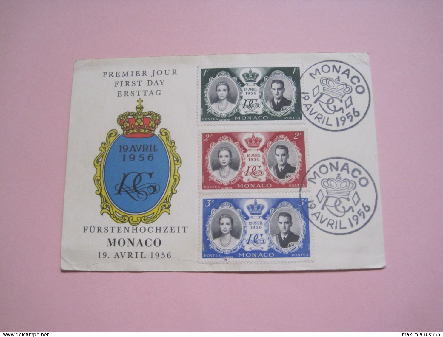 Monaco FDC 1956 - Cartas & Documentos