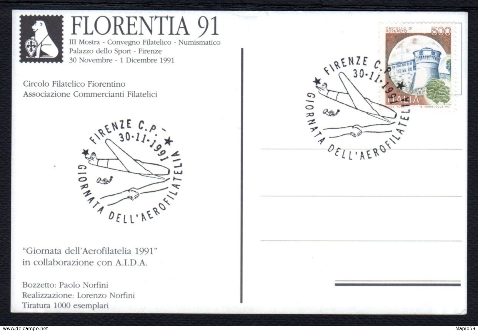 FDC - Giornata Dell'aerofilatelia 1991 (CCA-0030) - FDC