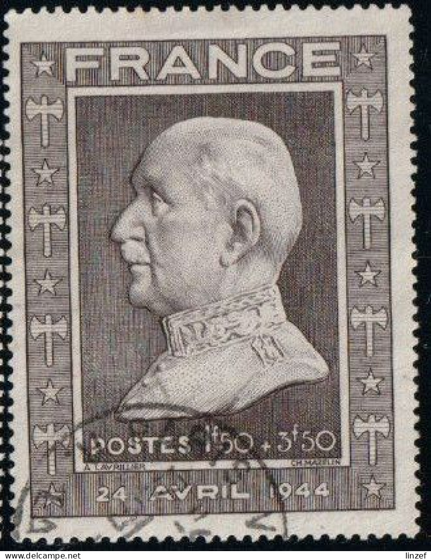 France 1944 Yv. N°606 - Maréchal Pétain - Oblitéré - Used Stamps