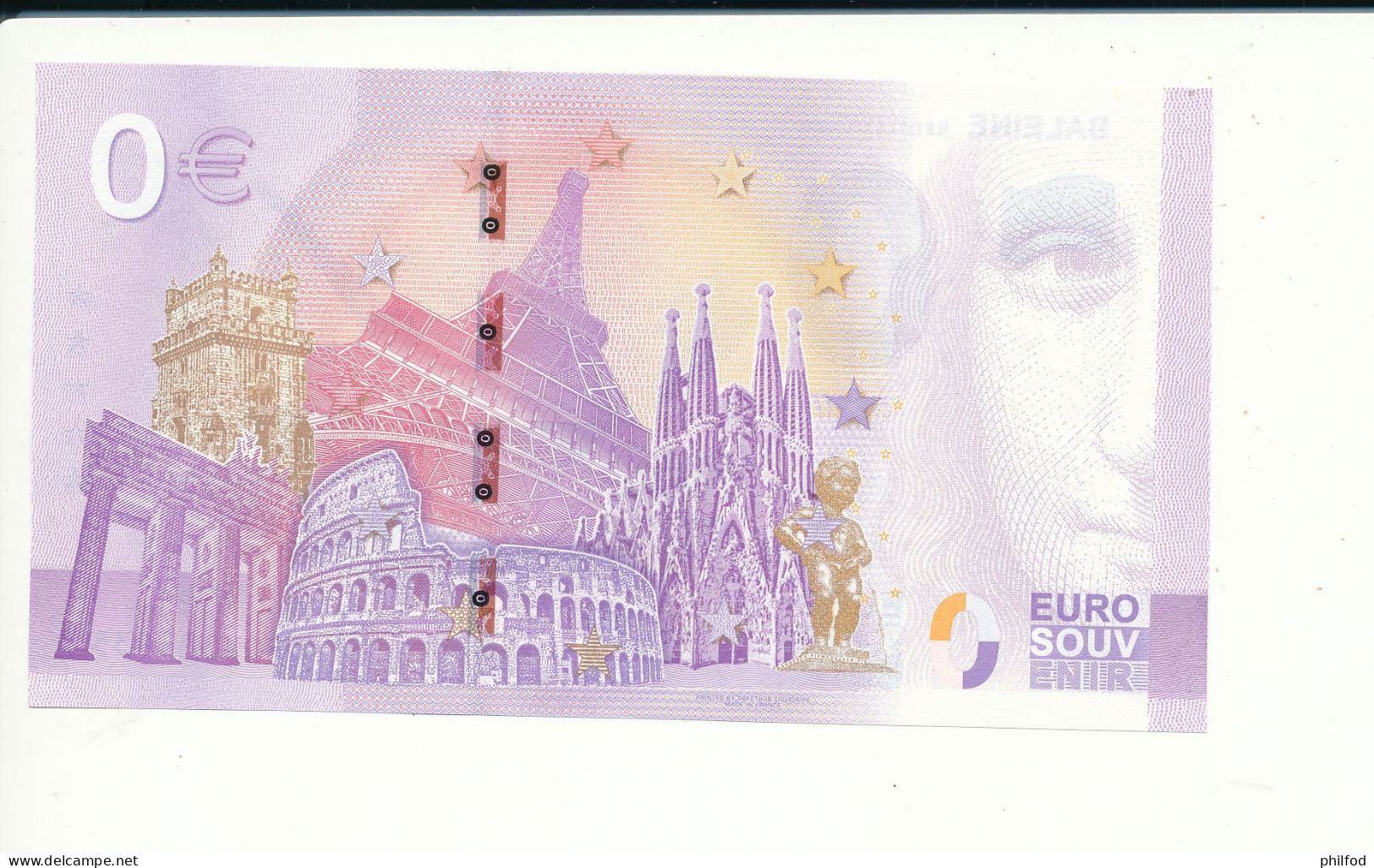 Billet Souvenir - 0 Euro - BALEINE - ILE DE LA REUNION - UEGY - 2023-9 - N° 1935 - Billet épuisé - Vrac - Billets