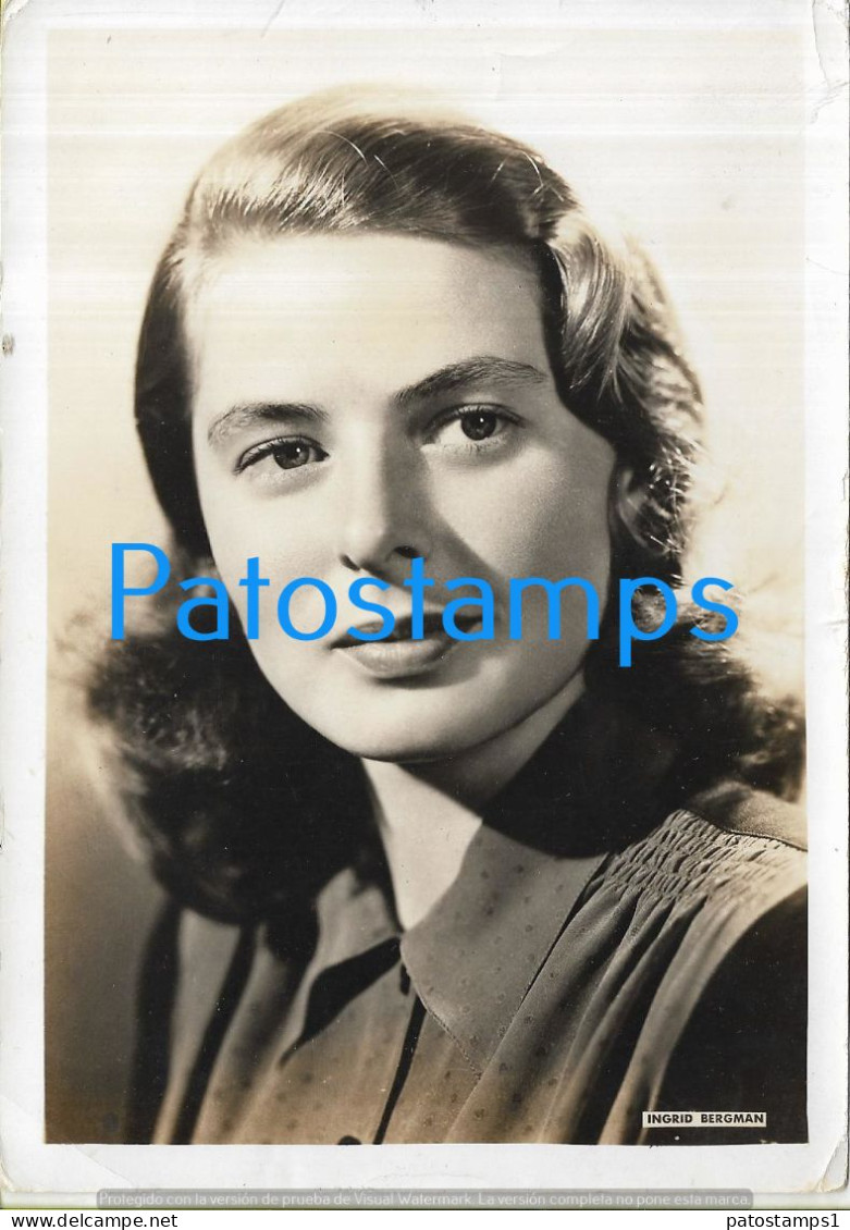 226051 ARTIST INGRID BERGMAN SWEDEN ACTRESS CINEMA MOVIE 13 X 18 CM PHOTO NO POSTAL POSTCARD - Other & Unclassified