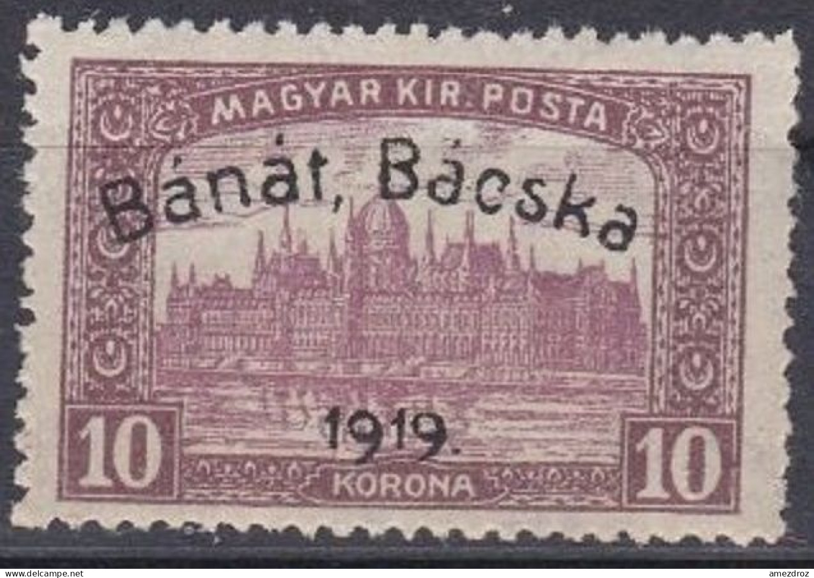 Hongrie Banat Bacska 1919 Mi 19 * Palais Du Parlement (J33) - Banat-Bacska