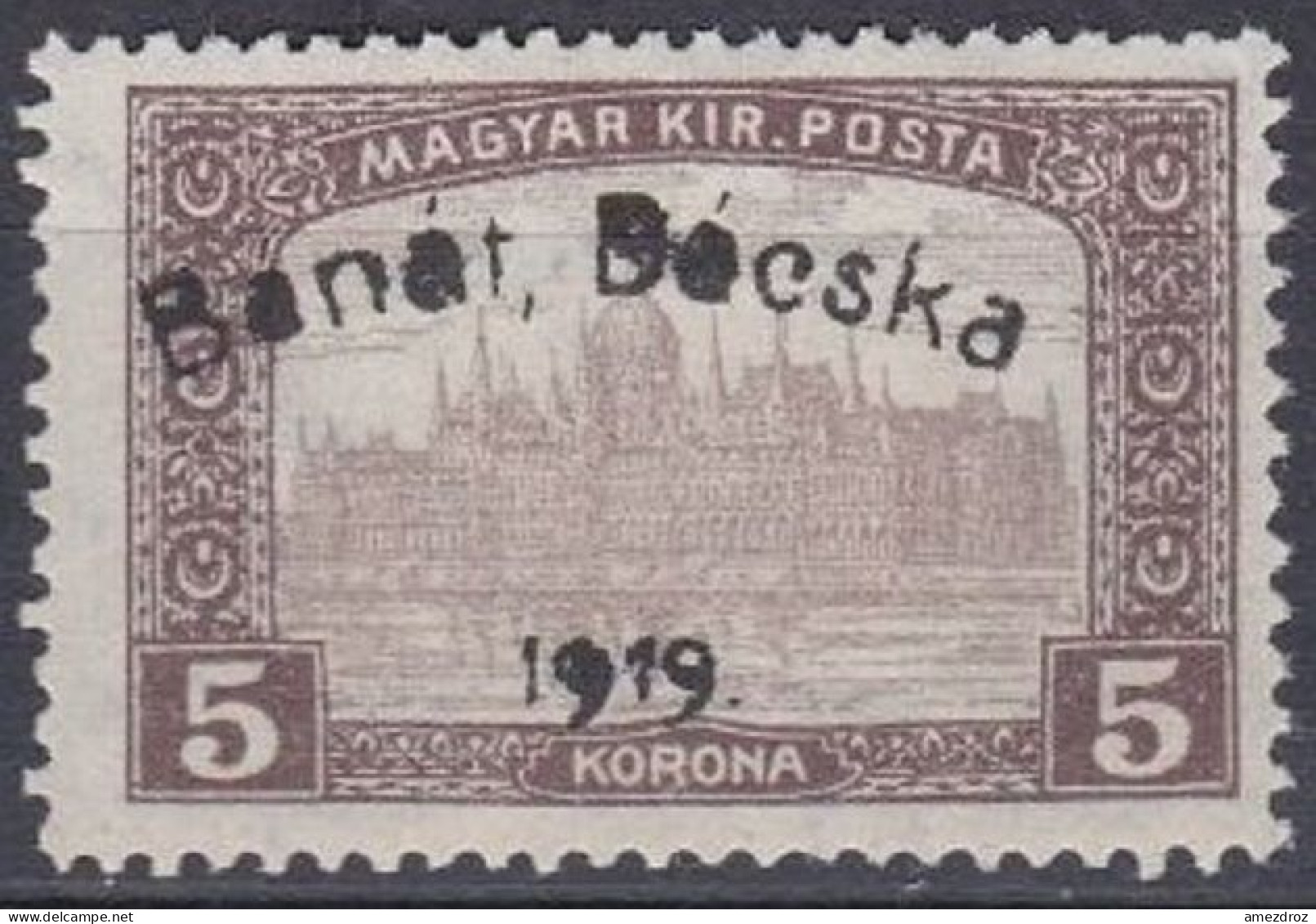 Hongrie Banat Bacska 1919 Mi 18 * Palais Du Parlement (J33) - Banat-Bacska