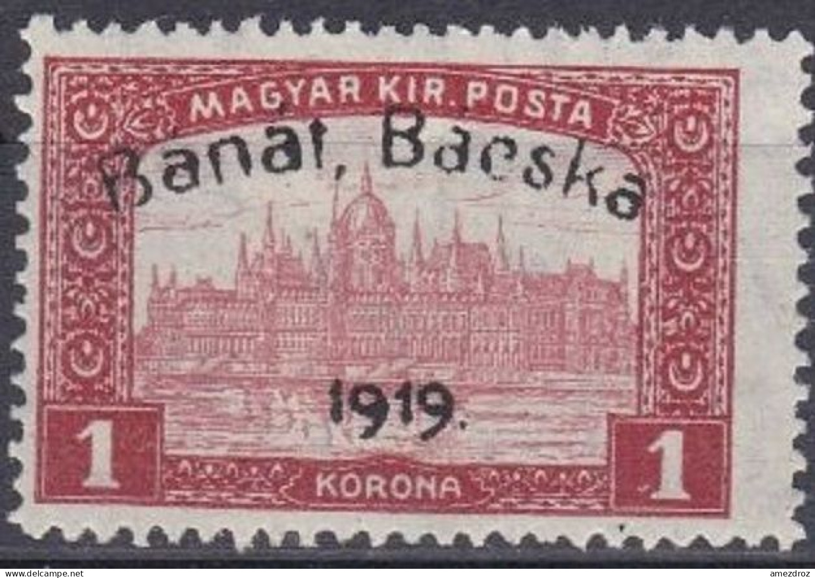 Hongrie Banat Bacska 1919 Mi 15 * Palais Du Parlement (J33) - Banat-Bacska