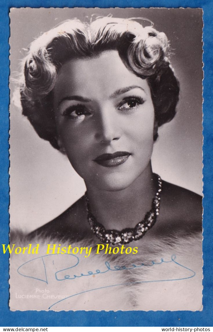 CPSM - Portrait & Autographe Renée LAMY - Chanteuse Grand Prix De La Chanson Deauville 1948 Musique Collier Bijou Fille - Artistas