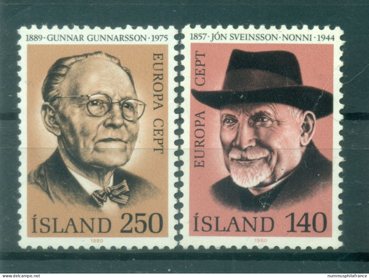 Islande 1980 - Y & T N. 505/06 - Europa (Michel N. 552/53) - Nuevos