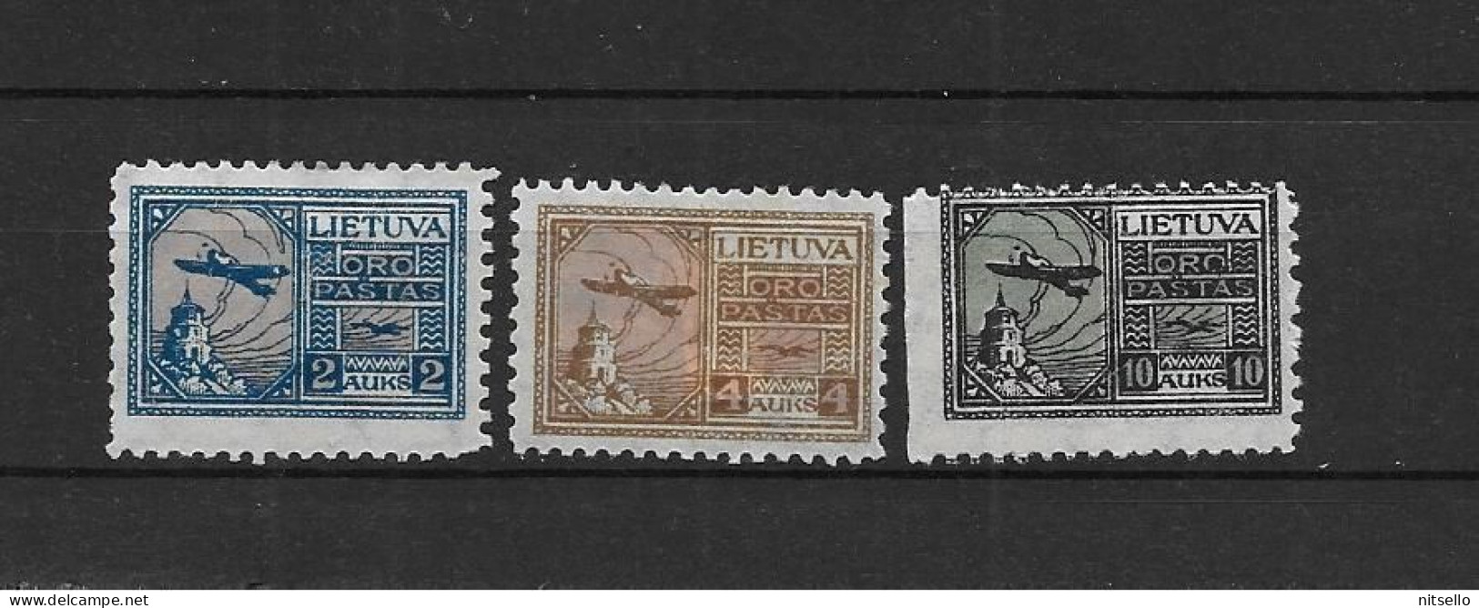 LOTE 1420 A    ///   LITUANIA 1934  YVERT Nº: PA 15/17  *MH    ¡¡¡ OFERTA - LIQUIDATION - JE LIQUIDE !!! - Lithuania