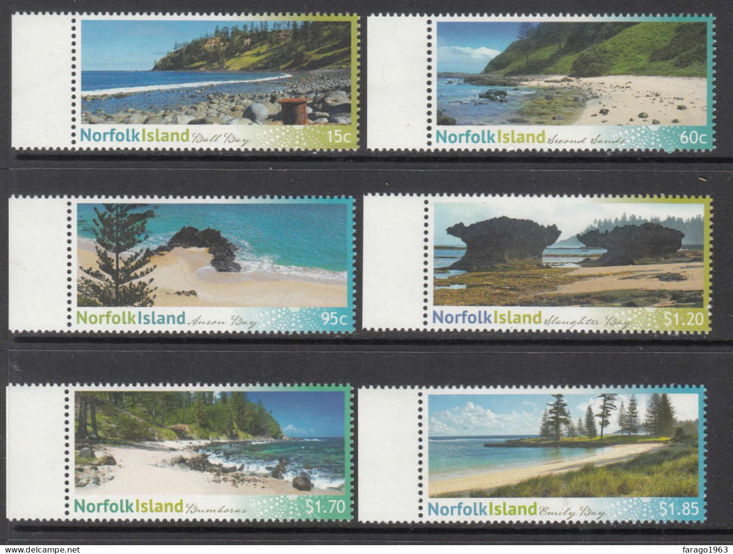 2013 Norfolk Island Shorelines  Complete Set Of 6 MNH - Norfolk Island