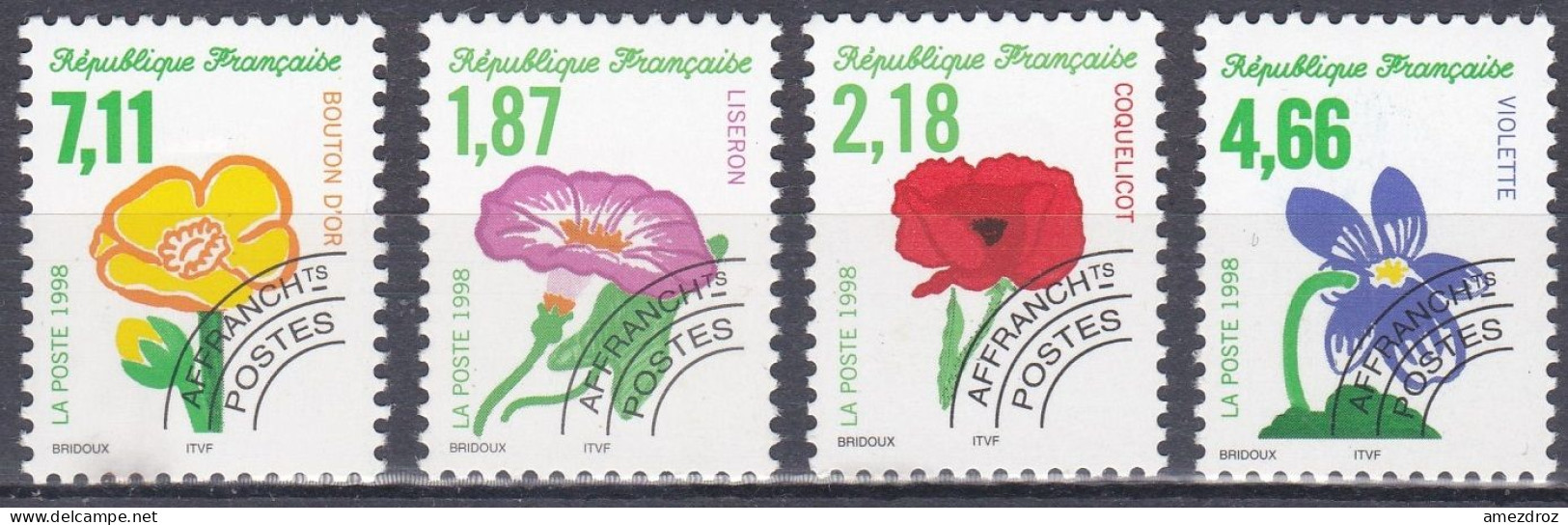 France Préoblitéré 1998 N° 240-243  NMH ** Fleurs (K15) - 1989-2008