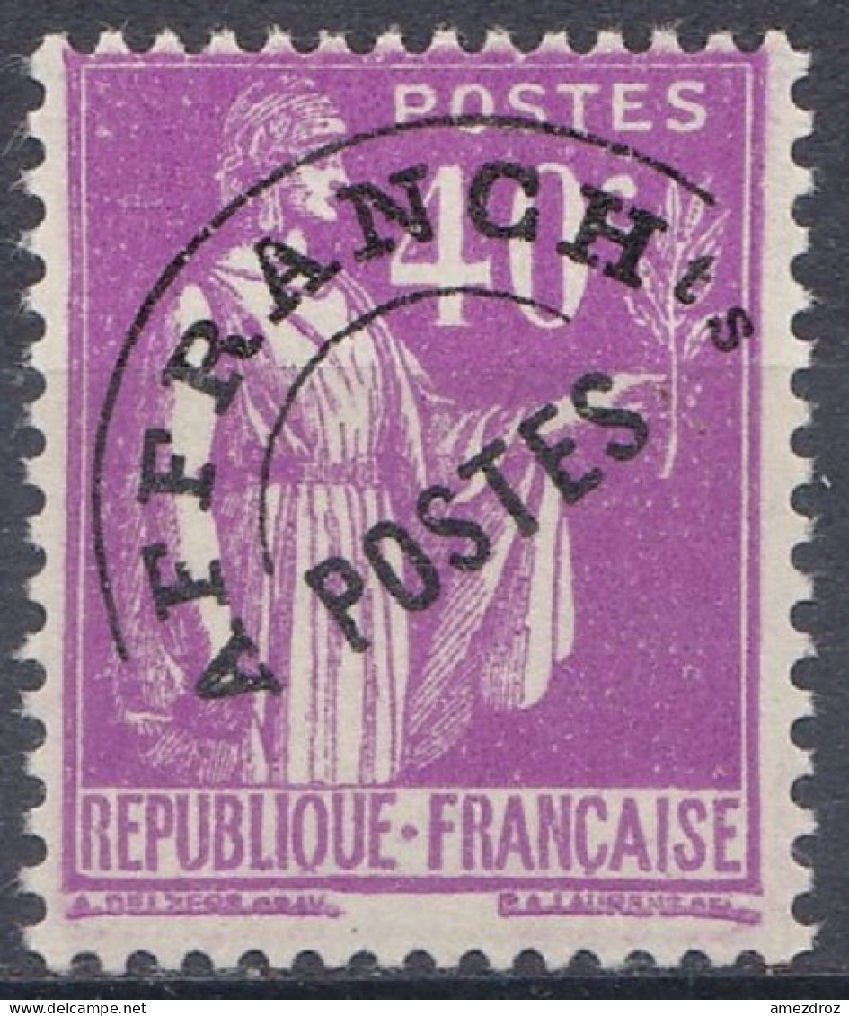 France Préoblitéré N° 70 NMH ** Type Paix (K15) - 1893-1947
