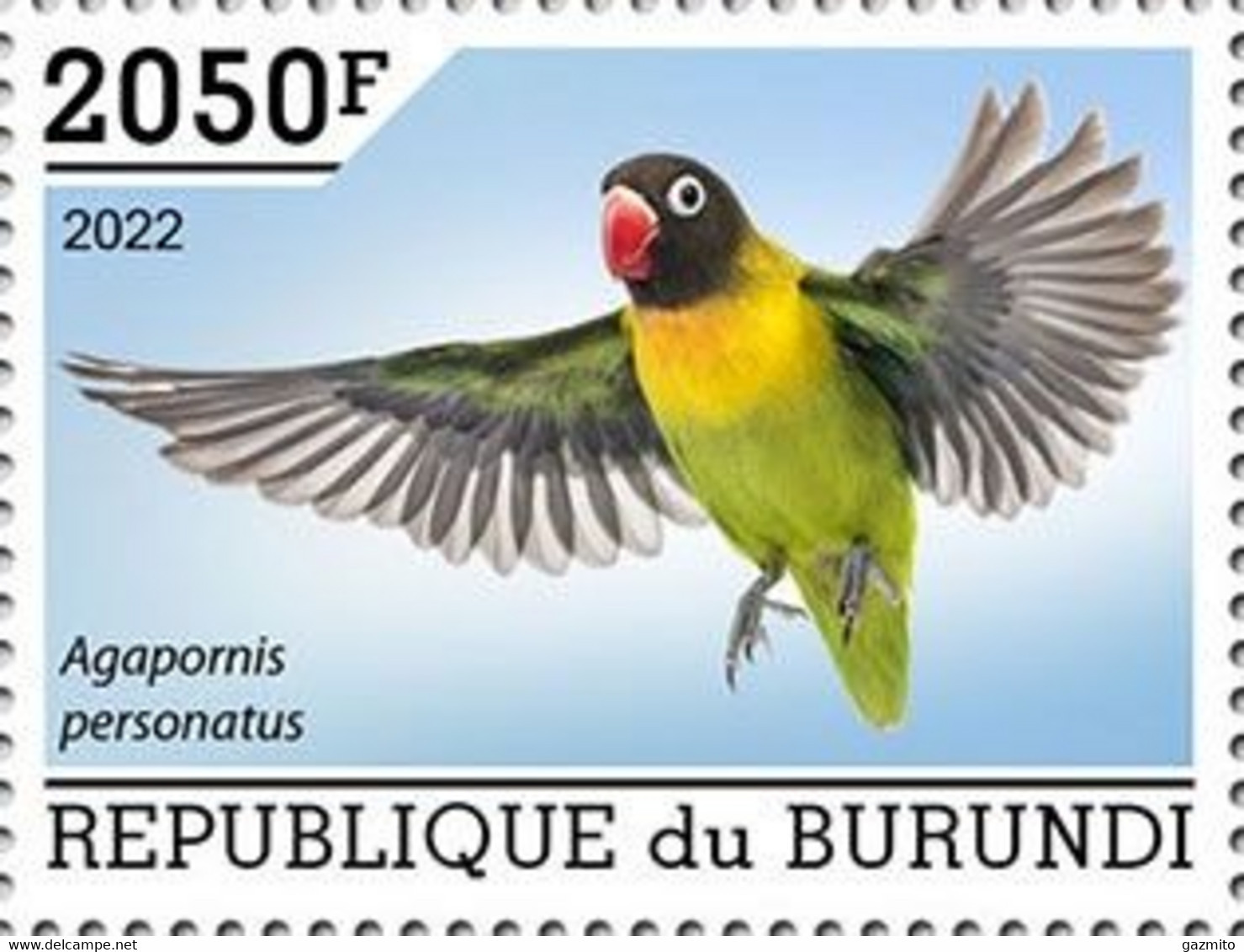 Burundi 2022, Animals, Parrot I, 1val - Neufs