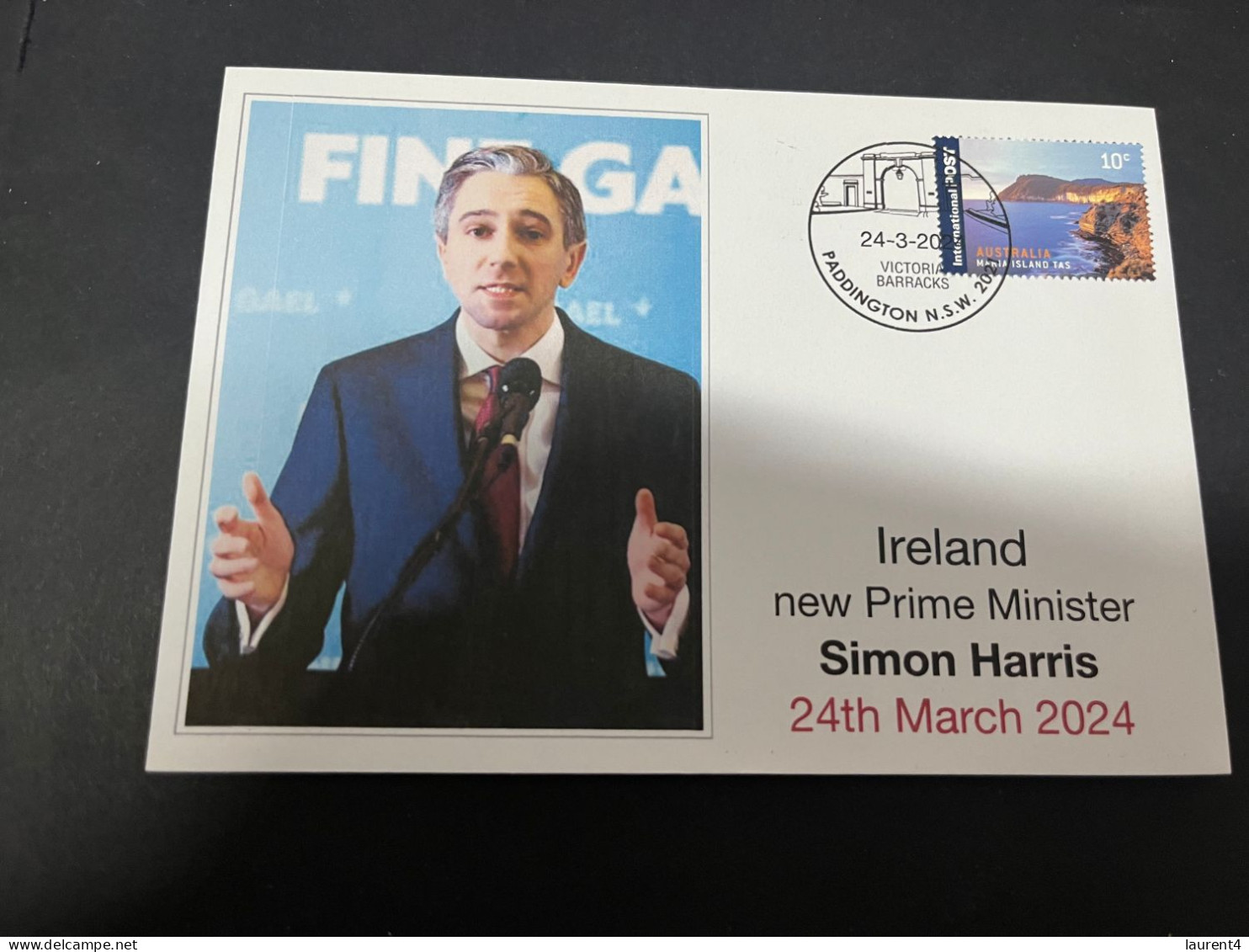 27-3-2024 (4 Y 12) Ireland New Prime Minister - Simon Harris (24-3-2024) - Covers & Documents