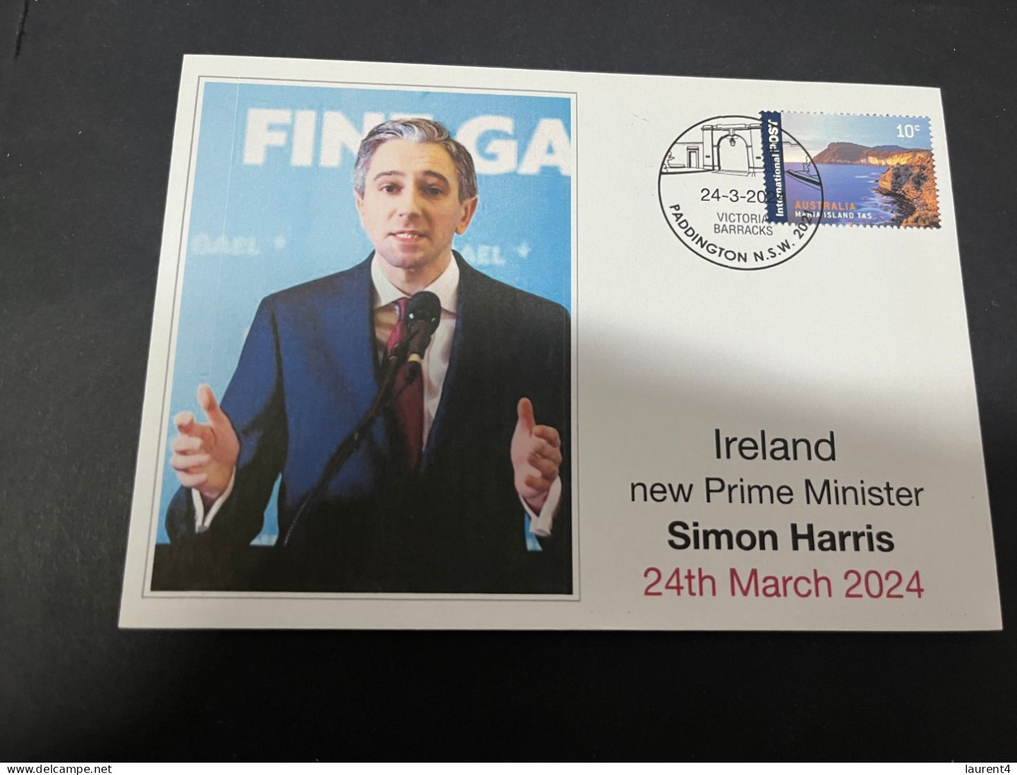 27-3-2024 (4 Y 12) Ireland New Prime Minister - Simon Harris (24-3-2024) - Lettres & Documents