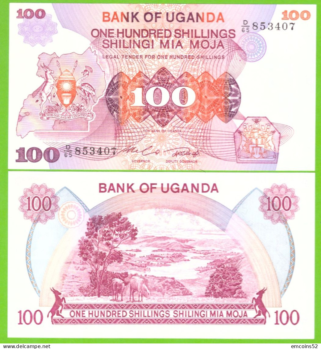 UGANDA 100 SHILINGI ND 1982 P-19b UNC - Uganda