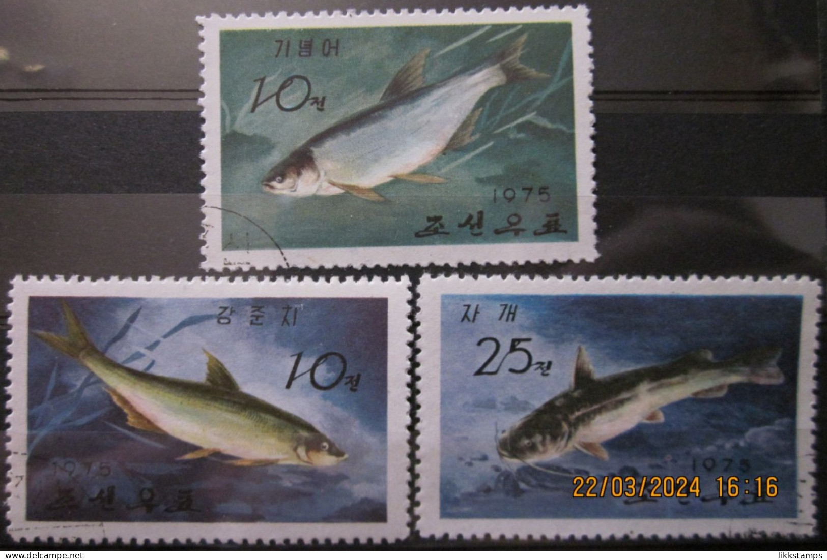 NORTH KOREA ~ 1975 ~ S.G. N1404 - N1405 + N1407, ~ FRESH-WATER FISH. ~ VFU #03355 - Corea Del Norte
