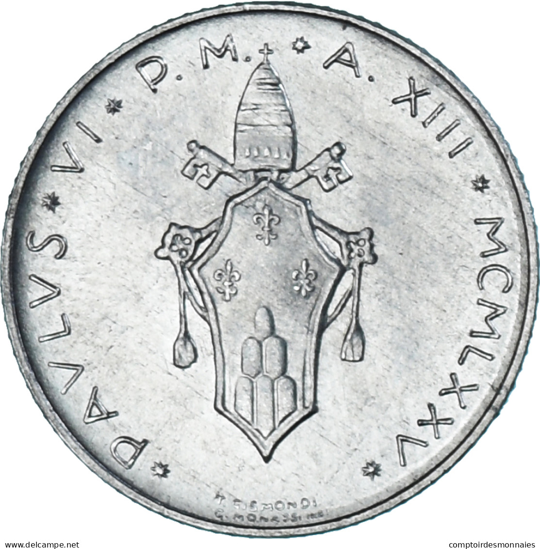 Monnaie, Cité Du Vatican, Paul VI, 2 Lire, 1975, SPL, Aluminium, KM:117 - Vatican