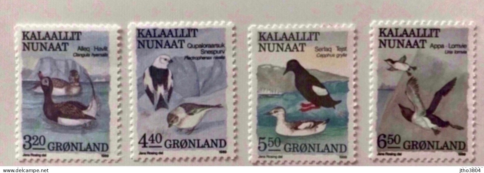 Danemark Groenland 1989 4 V Neuf ** MNH YT 179 A 182 Ucello Oiseau Bird Pájaro Vogel Danmark Groenland - Verzamelingen, Voorwerpen & Reeksen