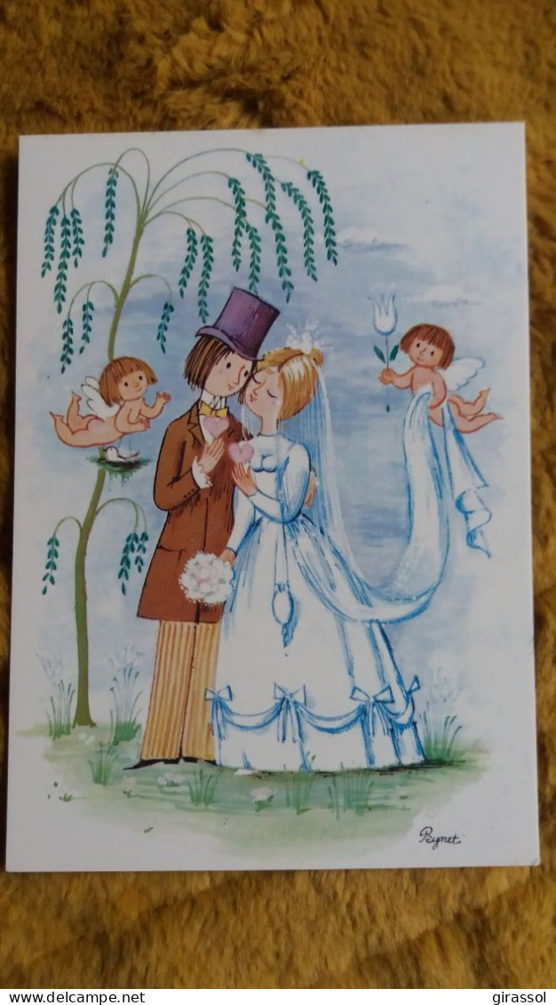 CPM ILLUSTRATEUR PEYNET MARIAGE LES MARIES ANGES ANGELOTS ED MUSEE PEYNET LITHO - Peynet