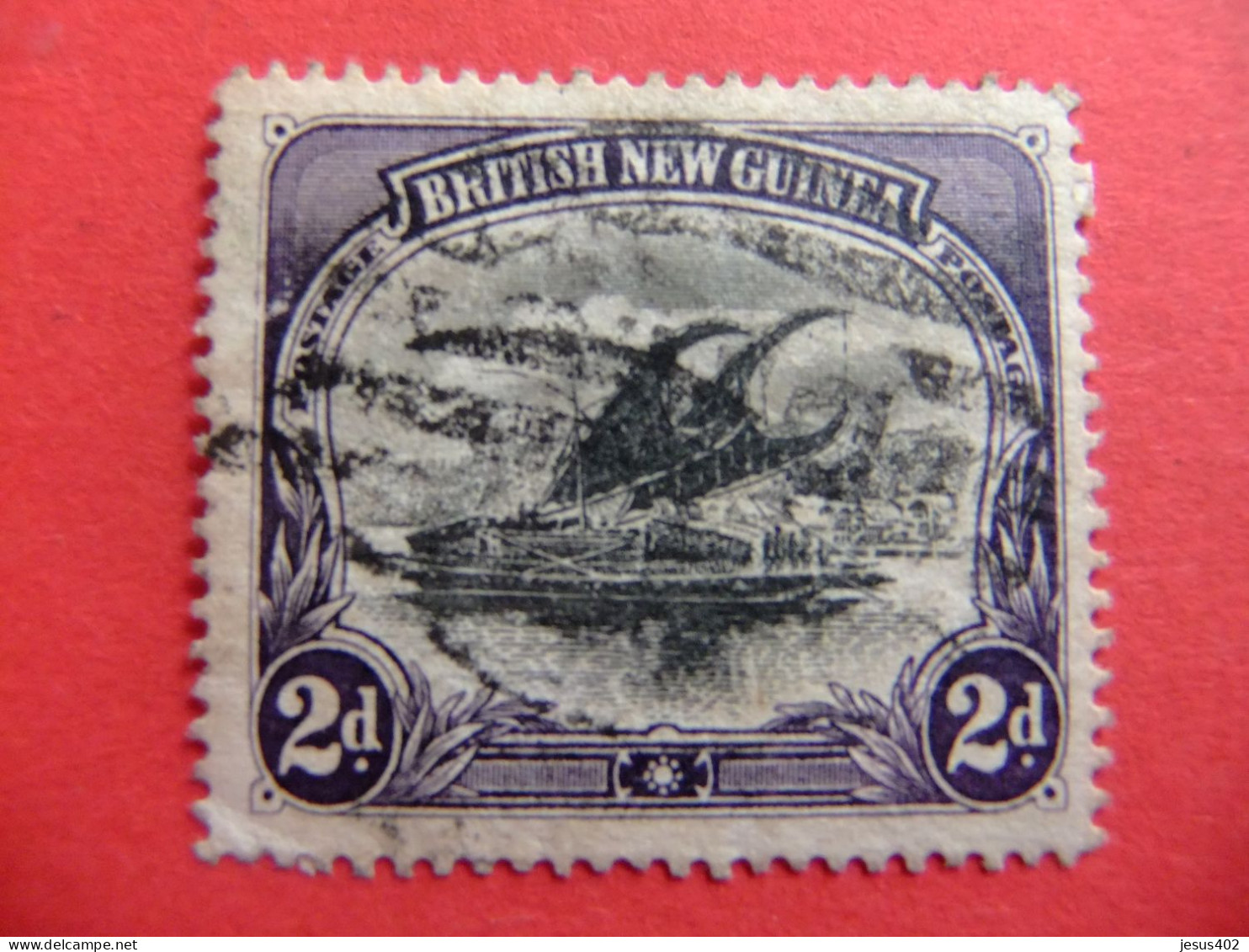 52 PAPUA BRITISH NEW GUINEA 1901 / LAKATOI EN EL RIO MAMBARA YVERT 3 FU - Papúa Nueva Guinea