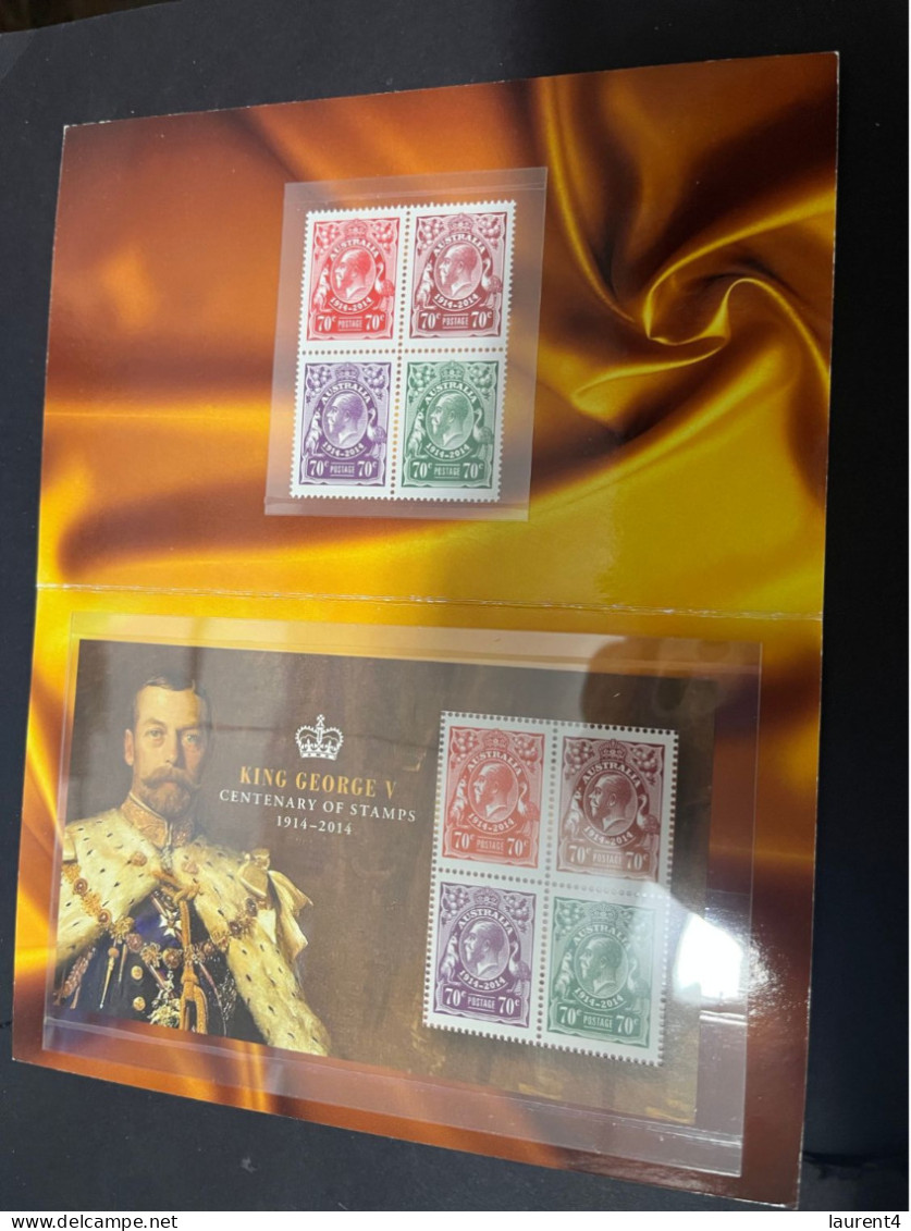 27-3-2024 (4 Y 12) Australia Post Presentation Pack - King George V - M/s + Stamps - Presentation Packs