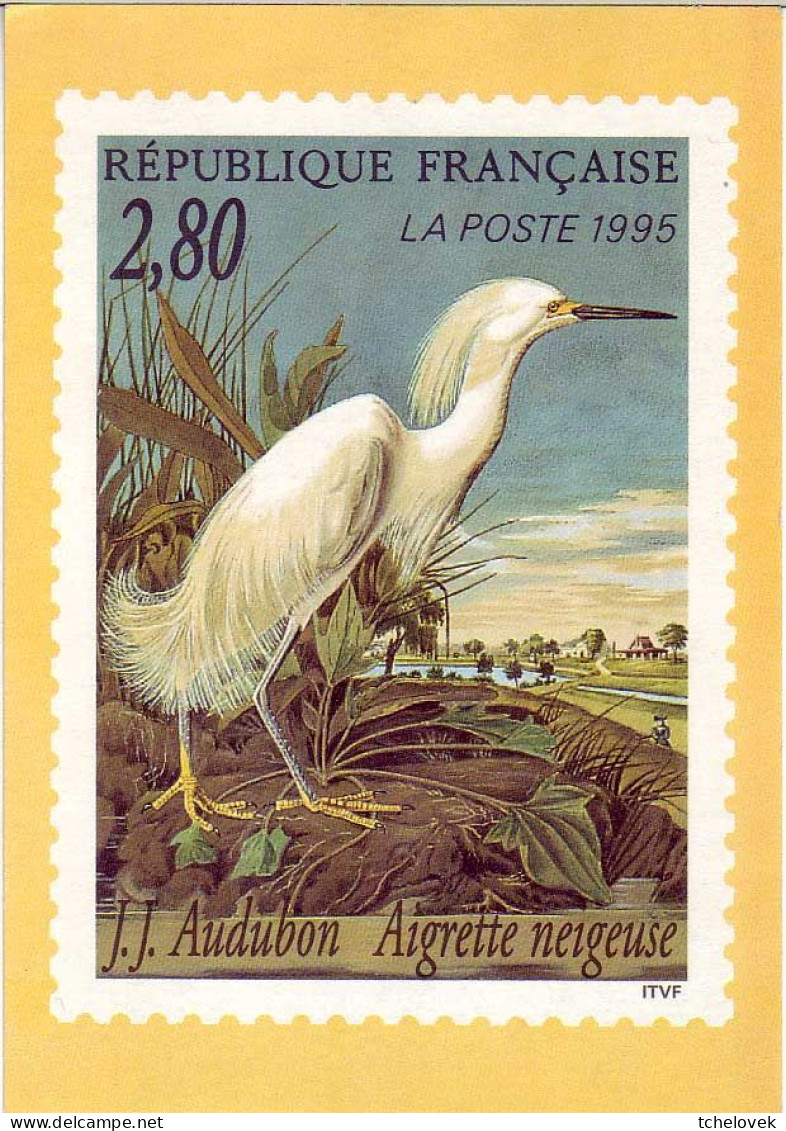 Thèmes. Timbres Sur Carte. 2.80 Aigrette & Coeur 2001 & Coeur (2) & Papillons - Briefmarken (Abbildungen)