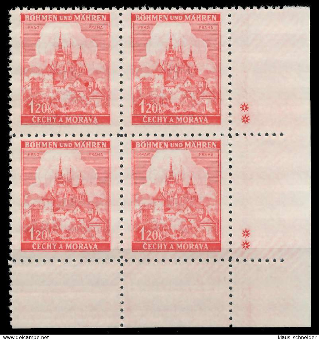 BÖHMEN MÄHREN 1941 Nr 68bPlSt2R Postfrisch VIERERBLOCK X8284F2 - Unused Stamps