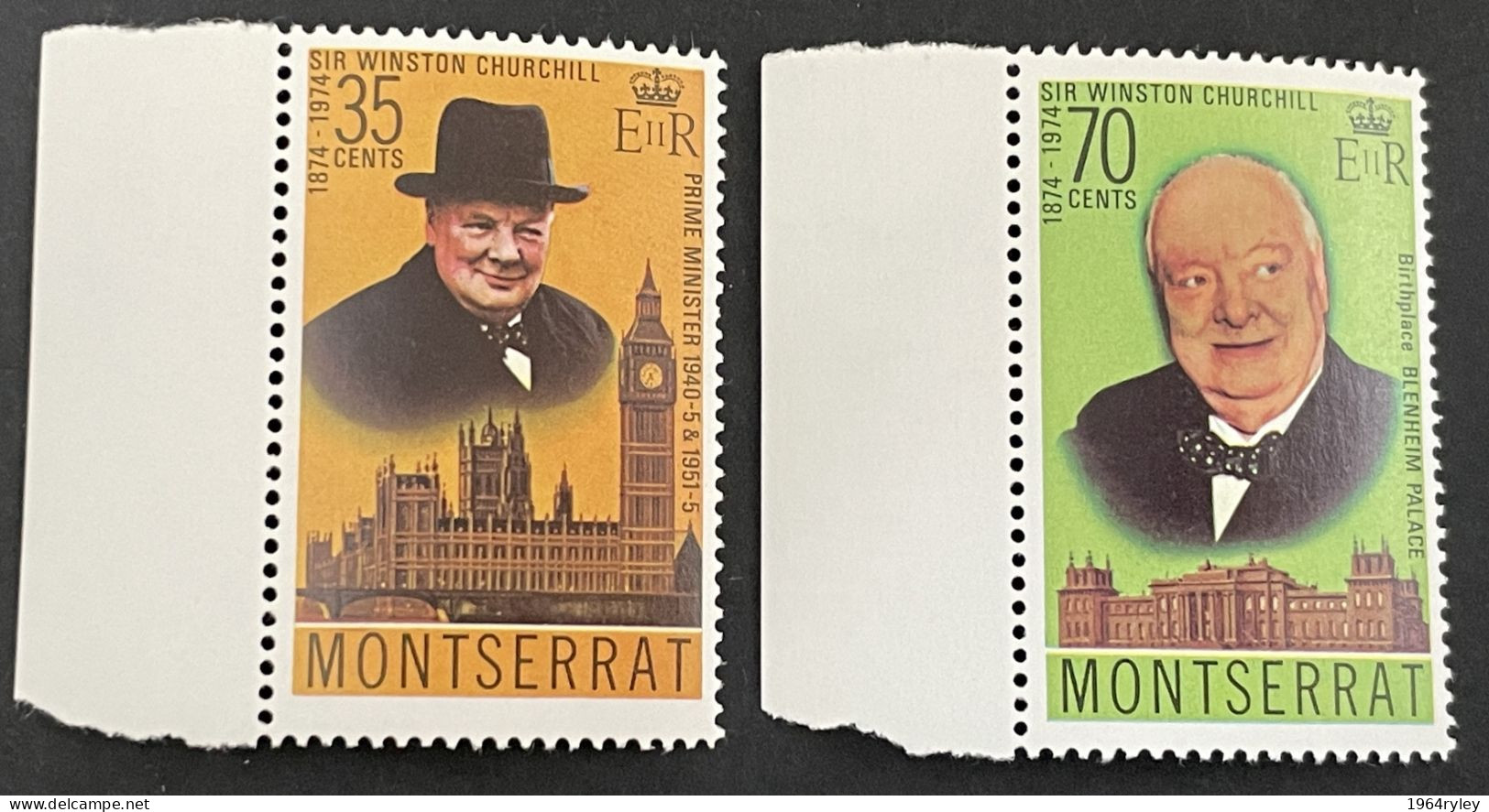 MONTSERRAT - MNH** -  1974 CHURCHILL CENTENARY - # 340/341 - Montserrat