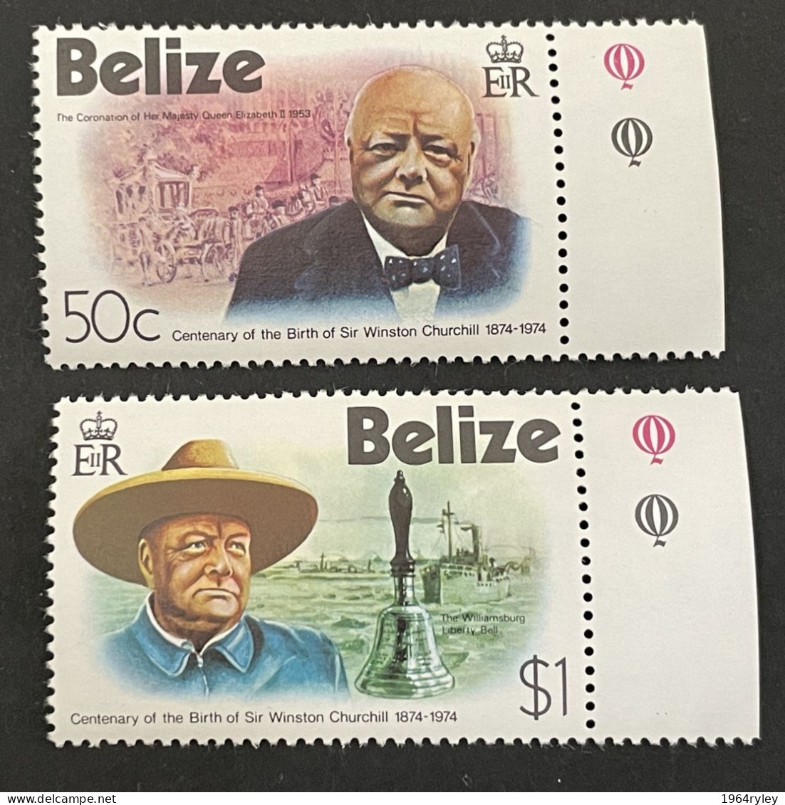 BELIZE - MNH** -  1974 CHURCHILL CENTENARY - # 346/347 - Belice (1973-...)