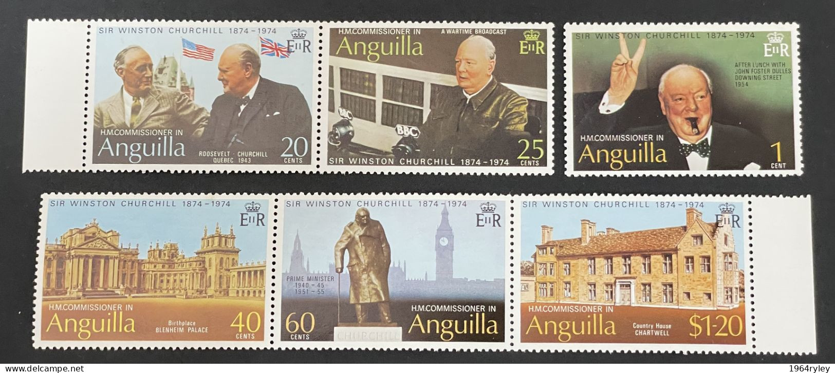 ANGUILLA - MNH** -  1974 CHURCHILL CENTENARY - # 193/196 - Anguilla (1968-...)