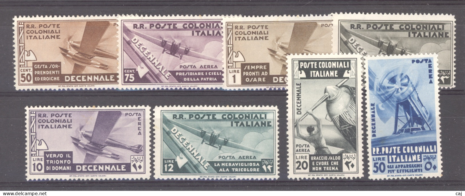 Italie  -  Colonies  -  Avion  :  Yv  22-29  * - Amtliche Ausgaben