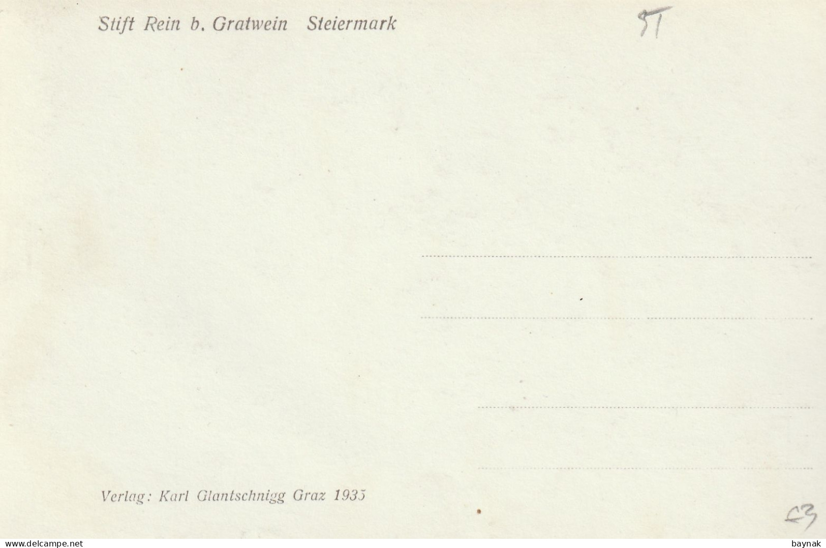 ST526  --   STIFT REIN Bei GRATWEIN, STEIERMARK  --  1935 - Rein