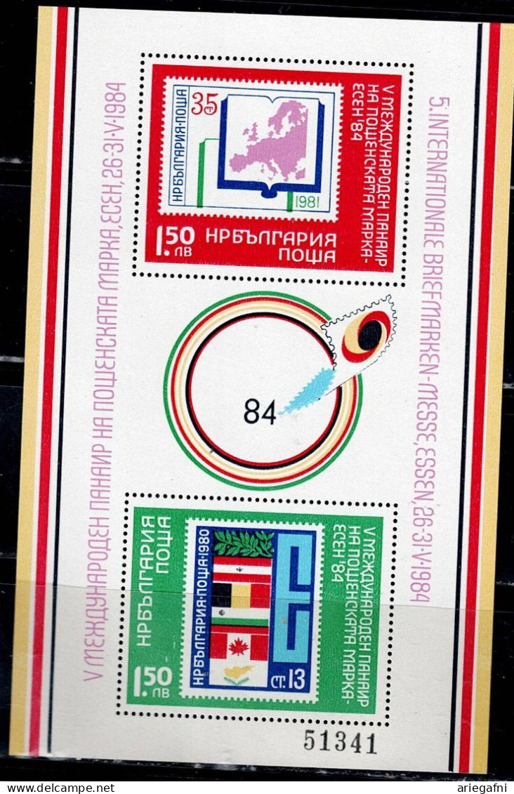 BULGARIA  1984 STAMP EXHIBITION ESSEN MI BLOCK 142 MNH VF!! - Blocs-feuillets