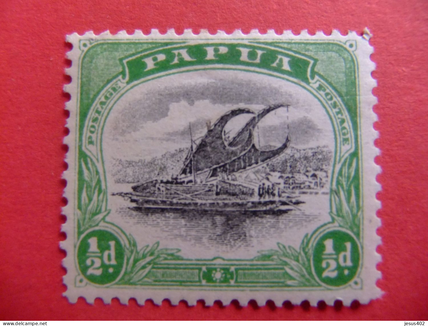 52 PAPUA NEW GUINEA PAPOUSIE 1908 / LAKATOI EN EL RIO MAMBARA YVERT 33 MH - Papoea-Nieuw-Guinea