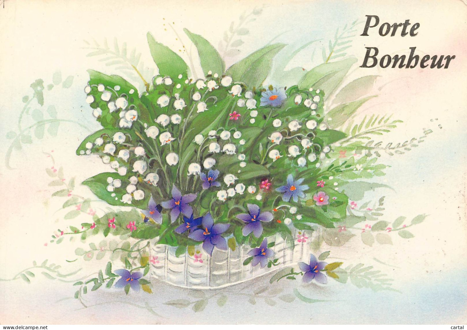 CPM - Porte Bonheur - Flowers