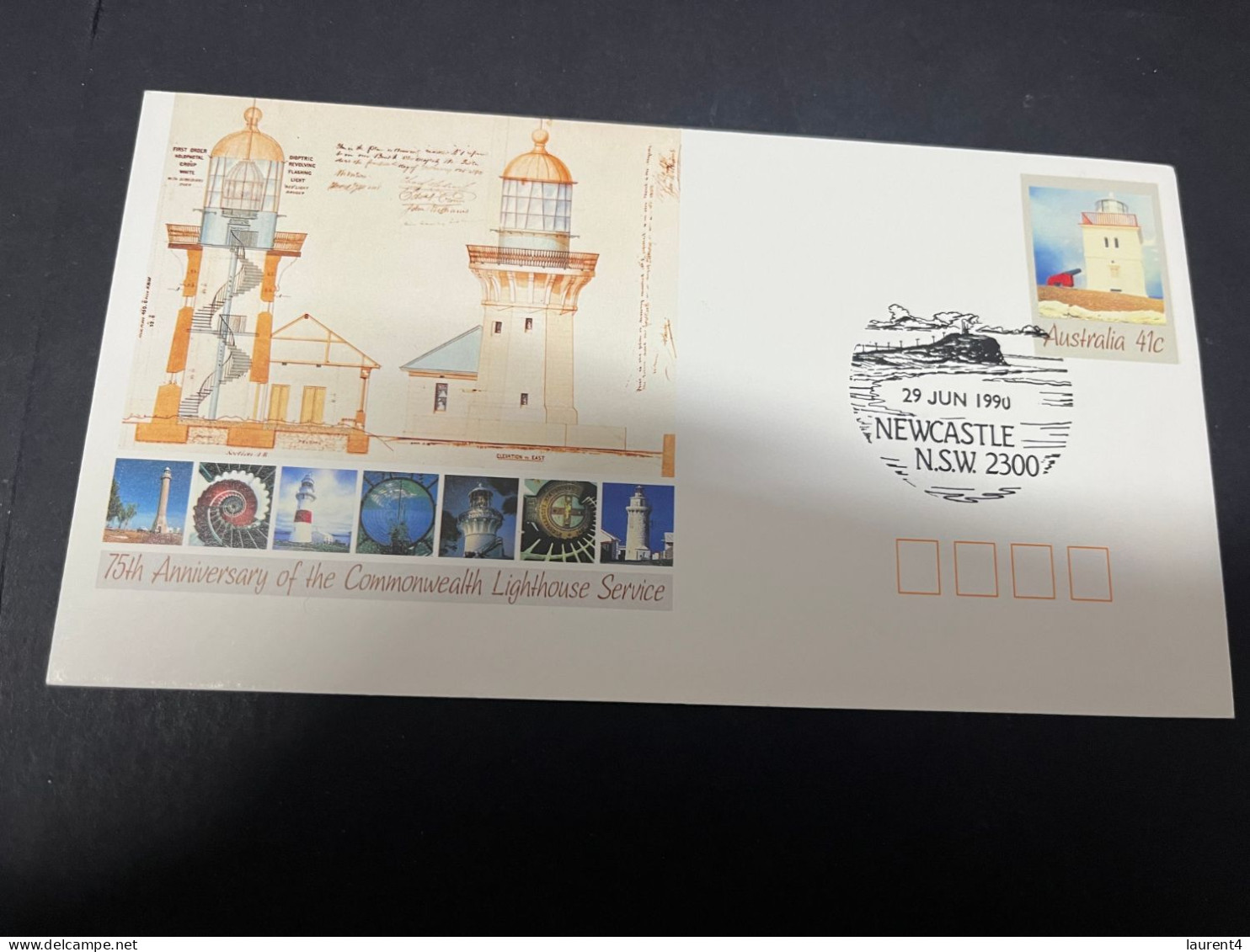 27-3-2024 (4 Y 12) Australia - 1990 Newcastle (NSW) & Kingscote (SA) Lighthouse (2 Covers) - FDC