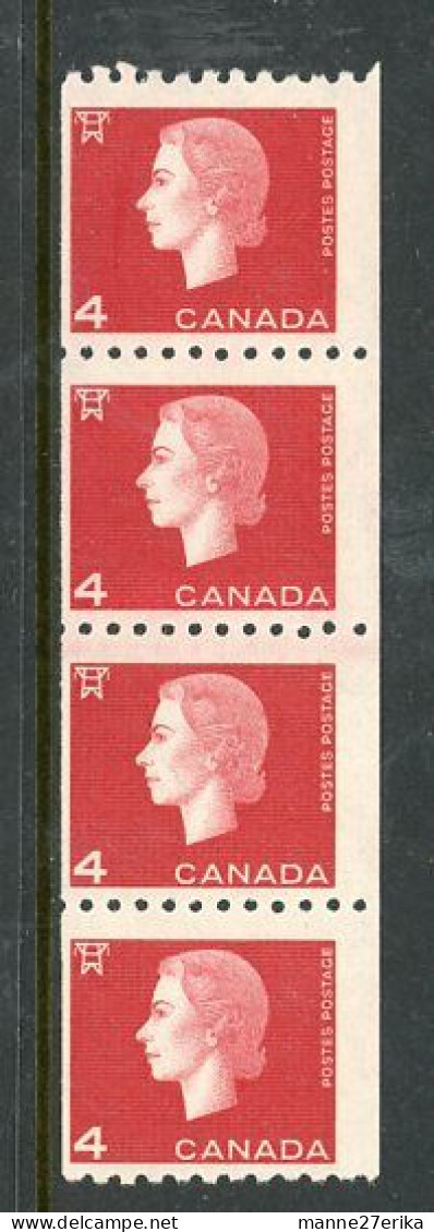 Canada 1963 "Coil Strip Of 4" MNH - Coil Stamps