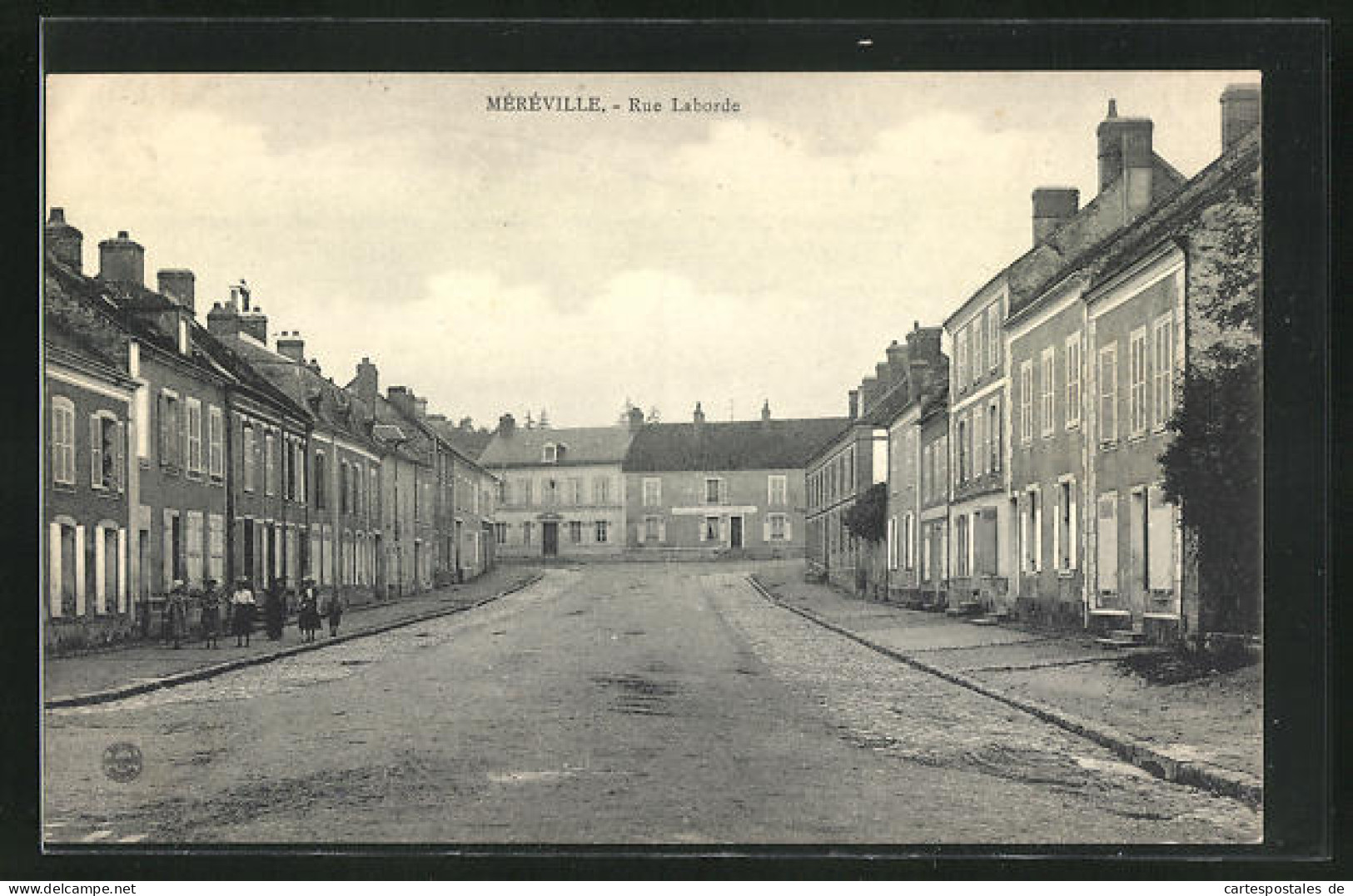 CPA Mereville, Maisons Dans La Rue Laborde  - Mereville