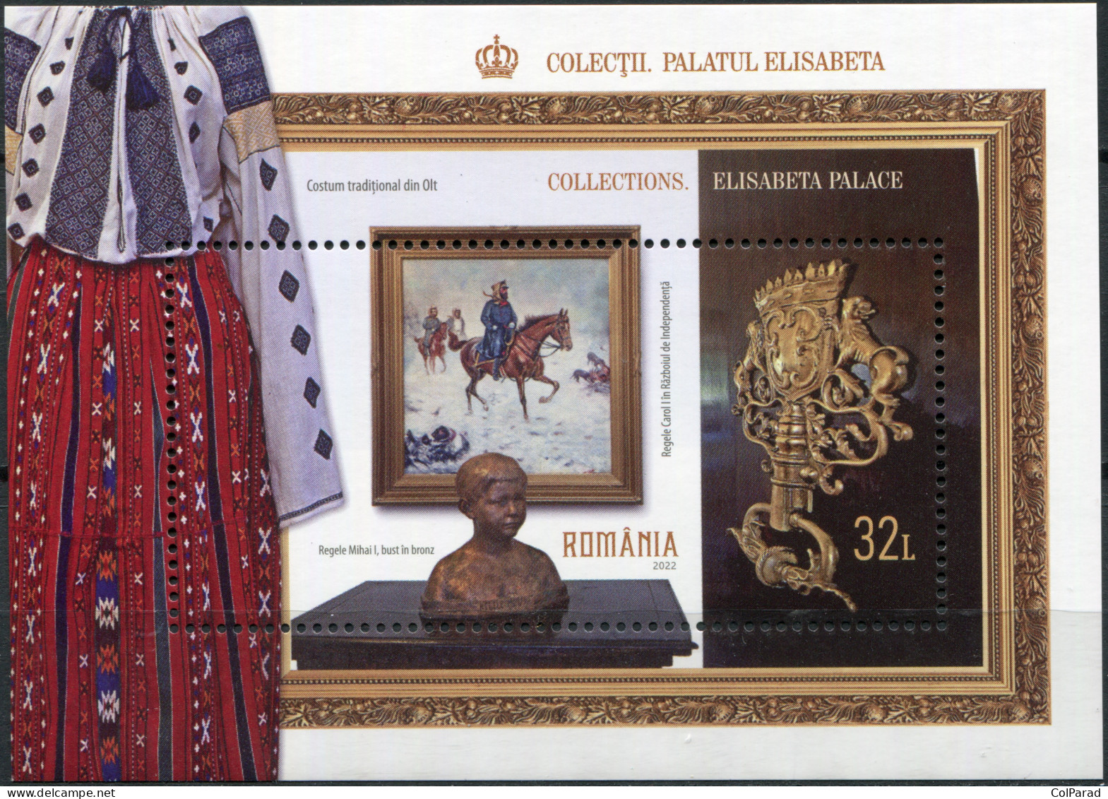 ROMANIA - 2022 - SOUVENIR SHEET MNH ** - Elisabeta Palace Collections - Neufs