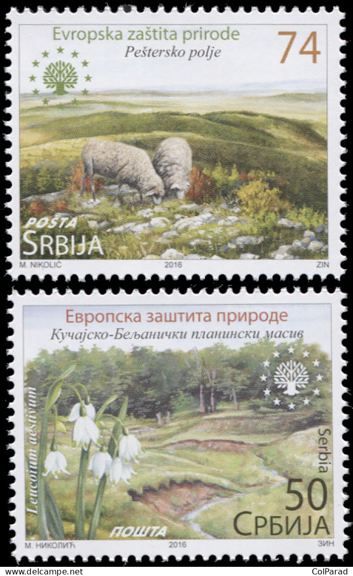 SERBIA - 2016 - SET OF 2 STAMPS MNH ** - European Nature Protection - Serbien