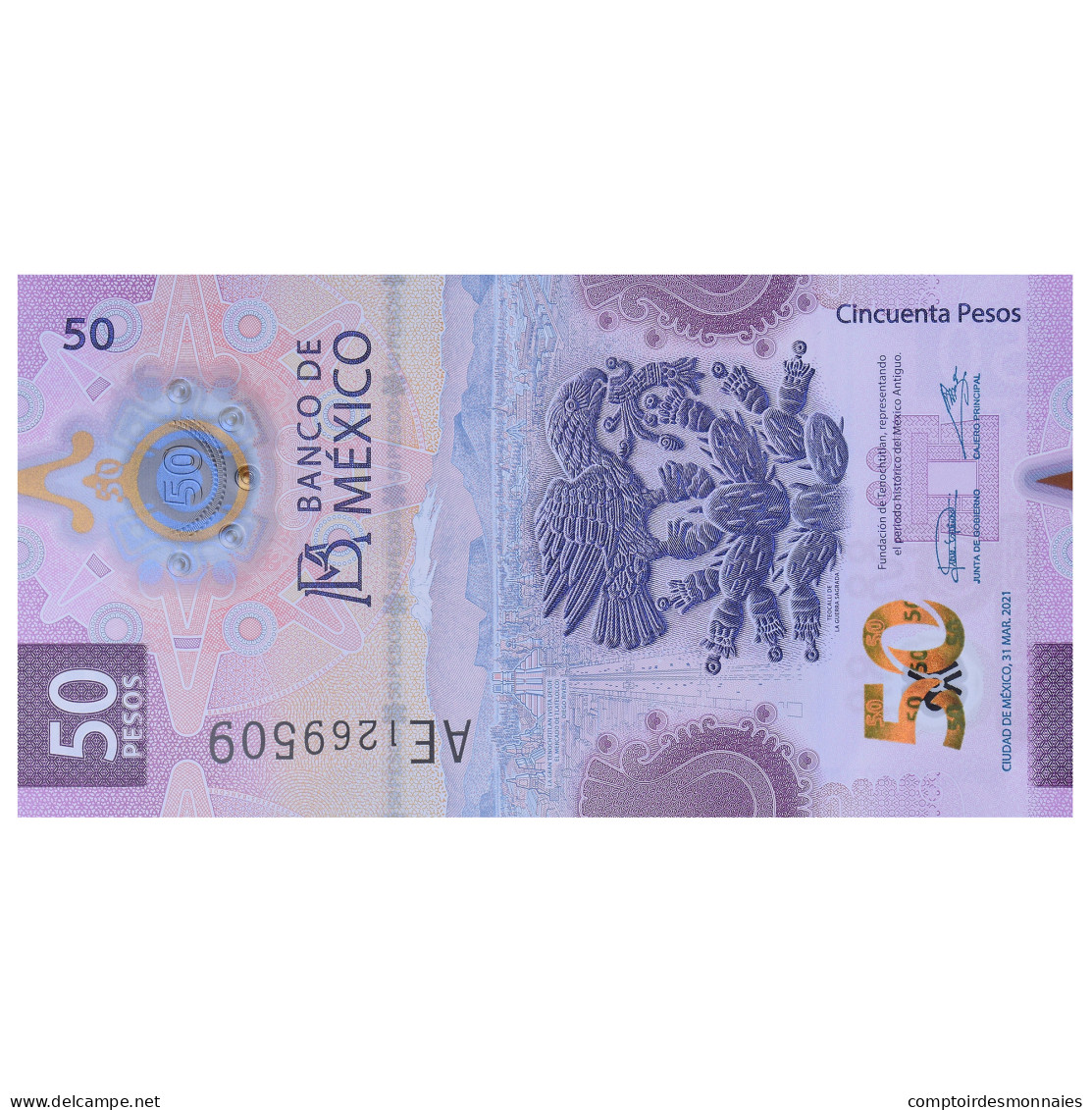 Billet, Mexique, 50 Pesos, 2021, 2021-03-21, NEUF - Mexique