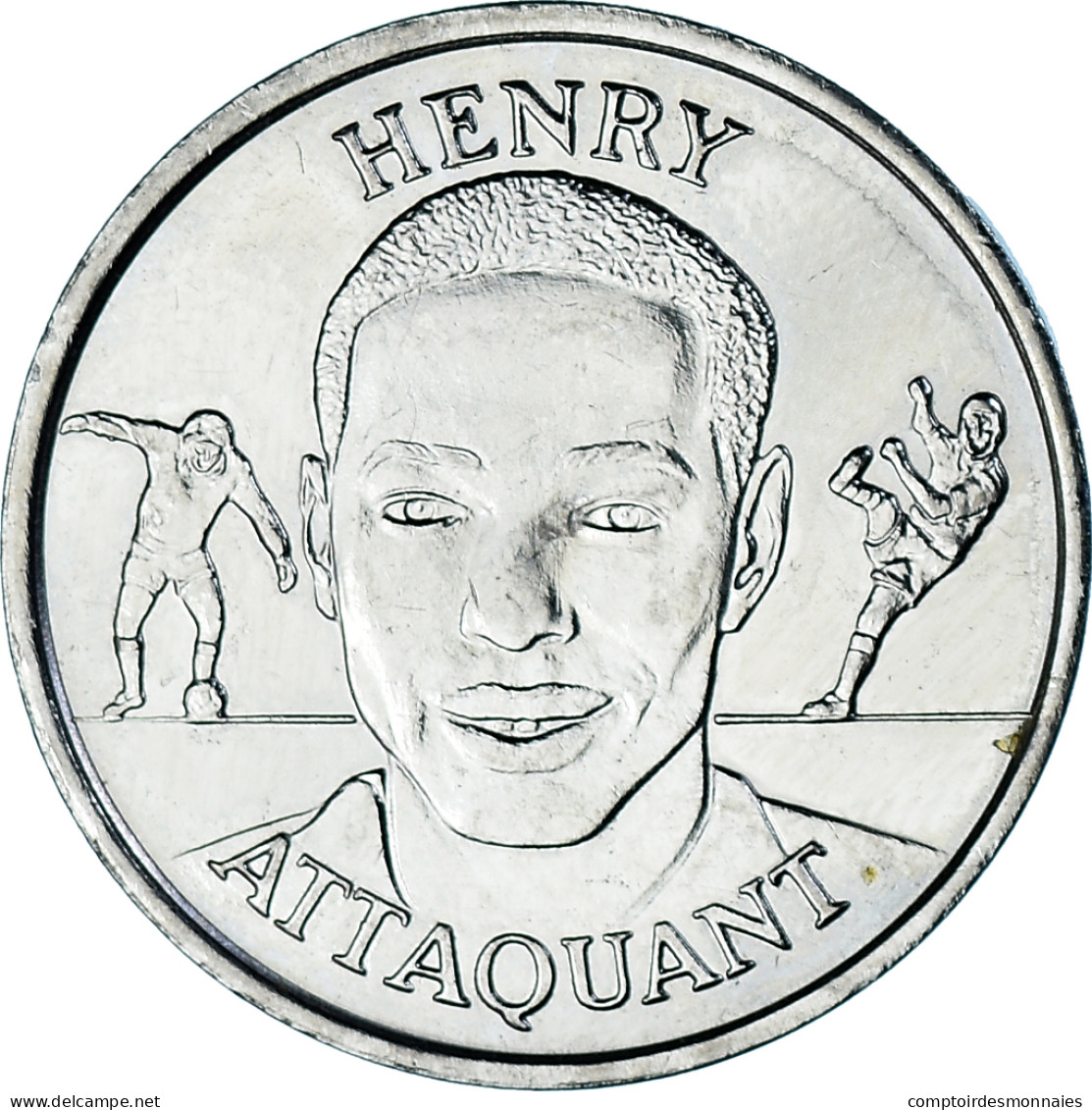 France, Jeton, Football, Thierry Henry, Attaquant, Sport, 1999, SUP, Nickel - Autres & Non Classés