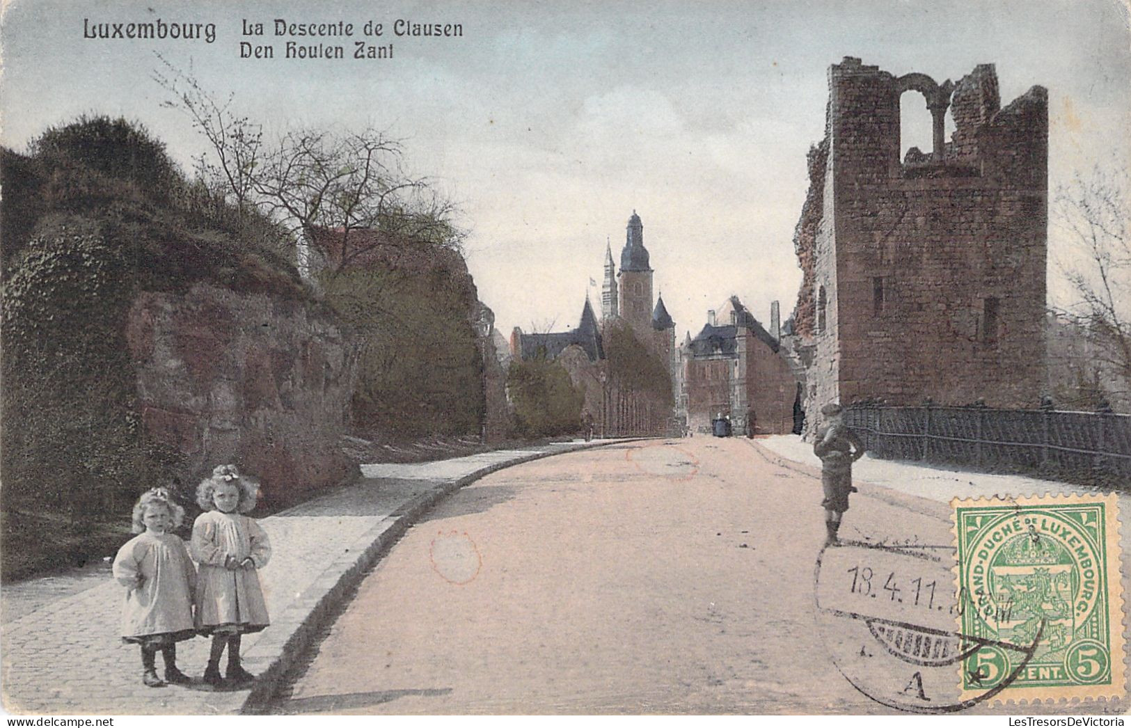 Luxembourg - La Descente De Clausen - Colorisé - Carte Postale Ancienne - Luxembourg - Ville