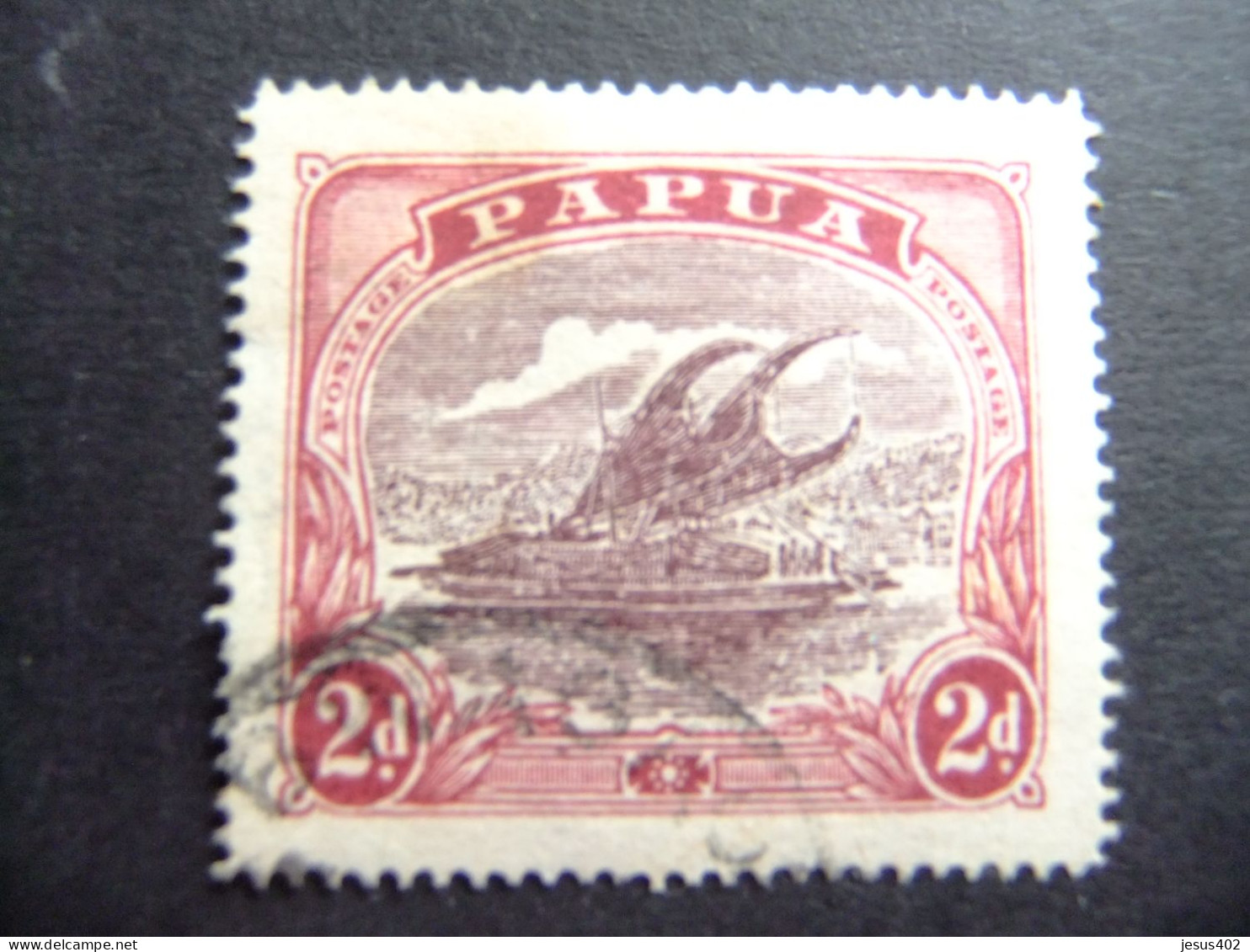 52 PAPUA NEW GUINEA PAPOUSIE 1916 - 31  / LAKATOI EN EL RIO MAMBARA YVERT 60 FU - Papúa Nueva Guinea