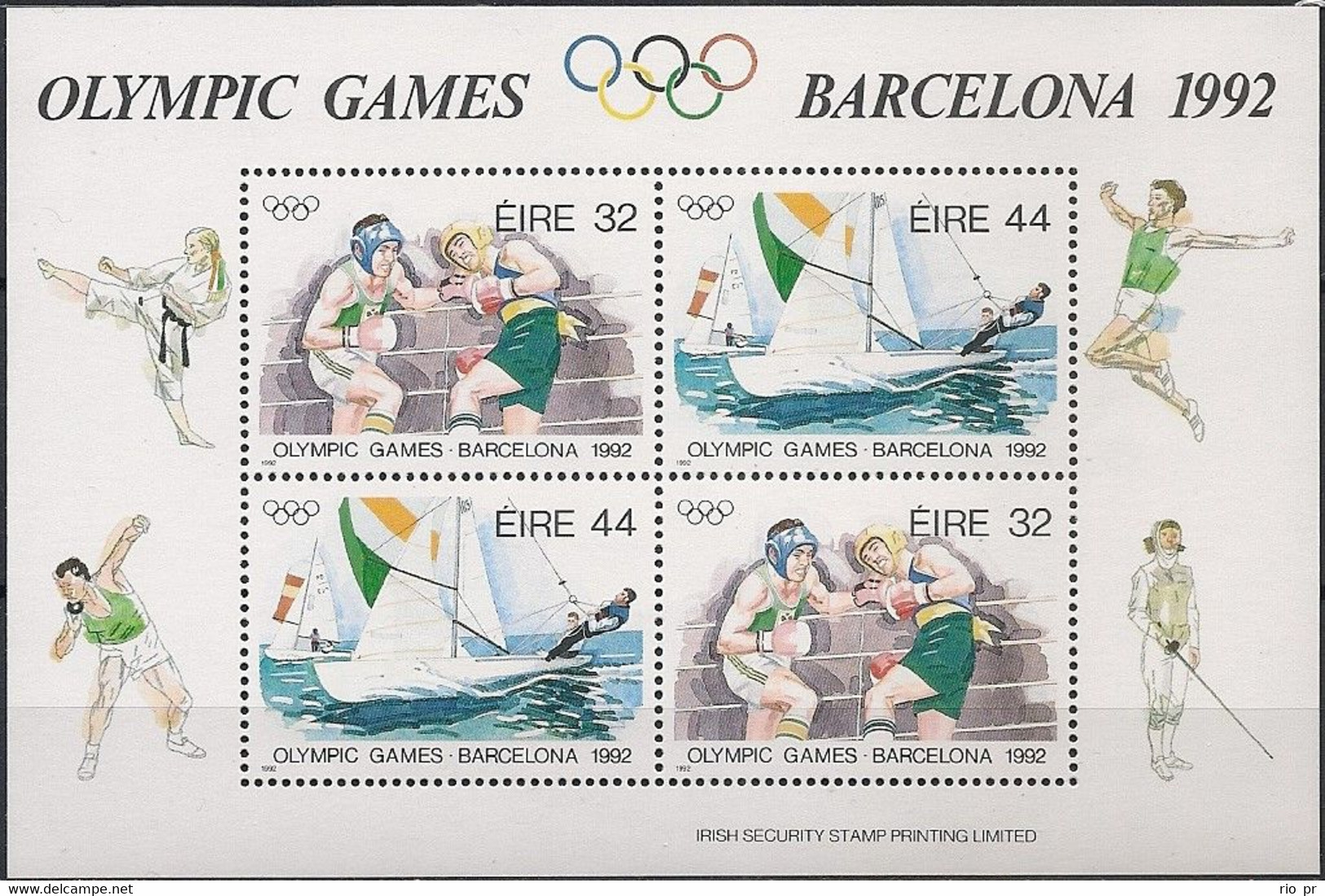 IRELAND - SOUVENIR SHEET BARCELONA'92 SUMMER OLYMPIC GAMES 1992 - MNH - Verano 1992: Barcelona