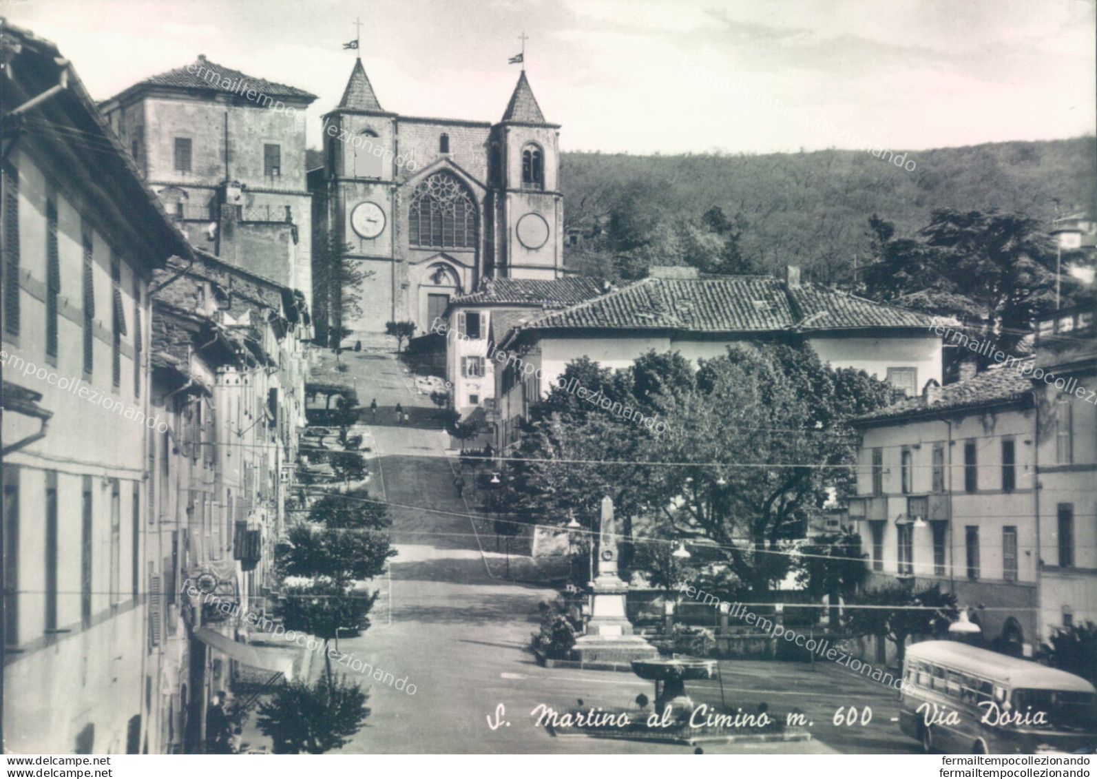 Ab536 Cartolina S.martino Al Cimino Via Doria Provincia Di Viterbo - Viterbo