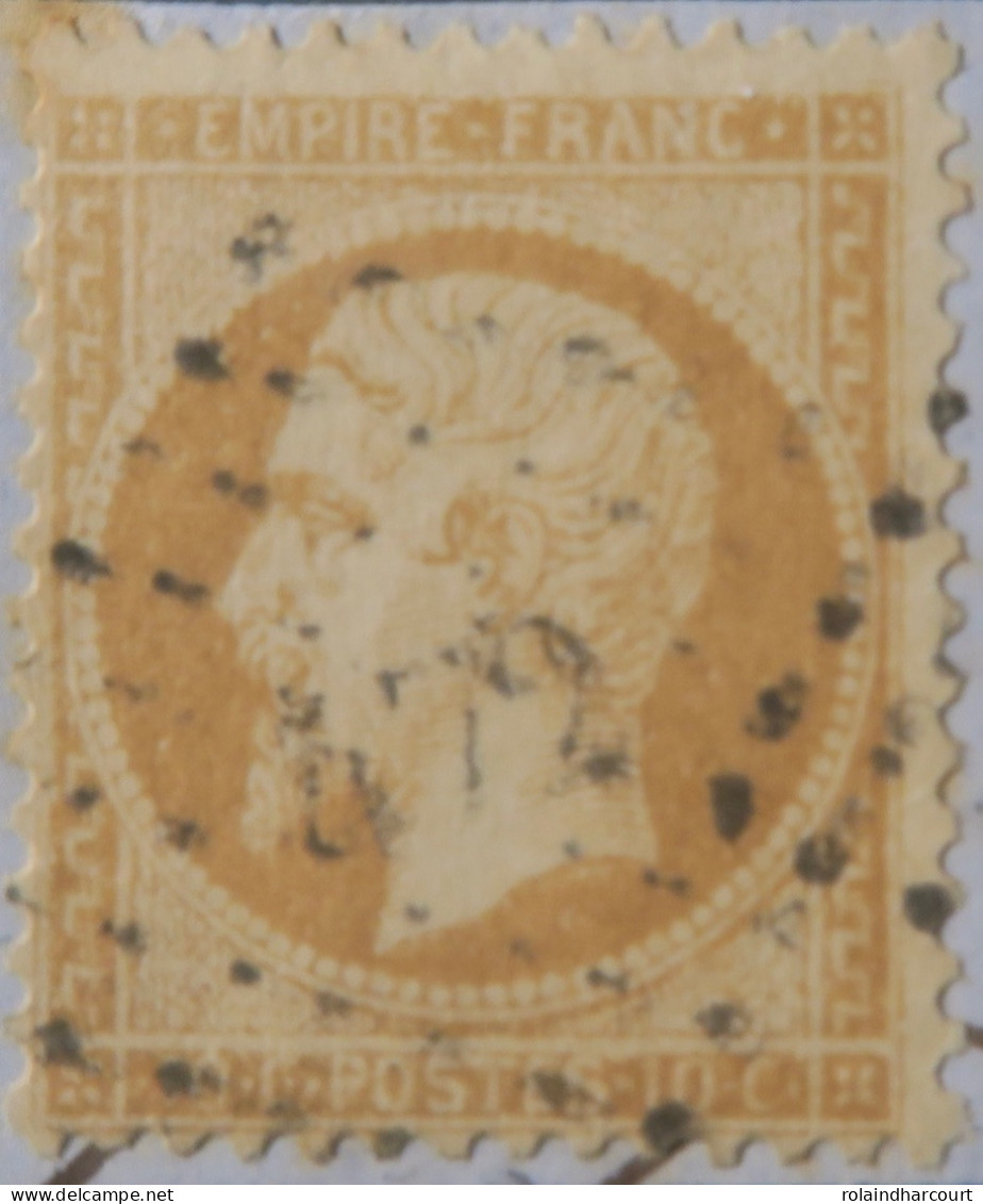 X1049 - NAPOLEON III N°21 (sur Fragment) Avec LOSANGE PETITS CHIFFRES 472 : BOURG-EN-bresse (Ain) - 1862 Napoleon III