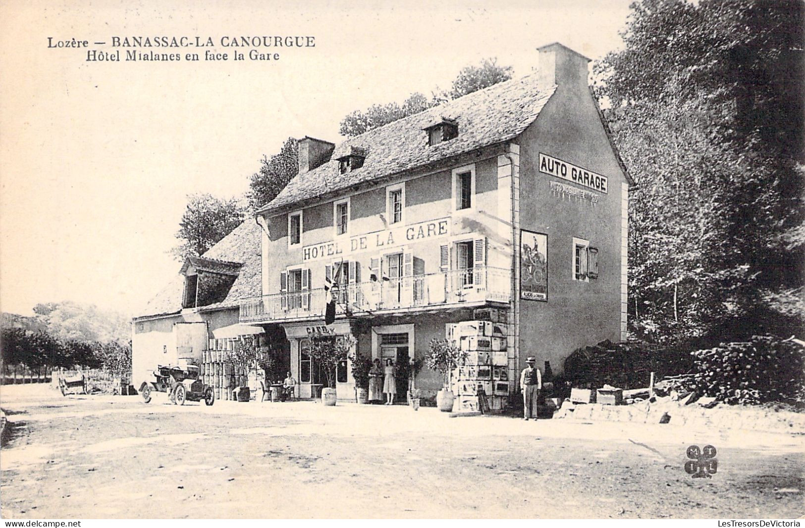 FRANCE - Lozere - Banassac La Canourgue - Hotel Mialanes En Face La Gare - Carte Postale Ancienne - Other & Unclassified