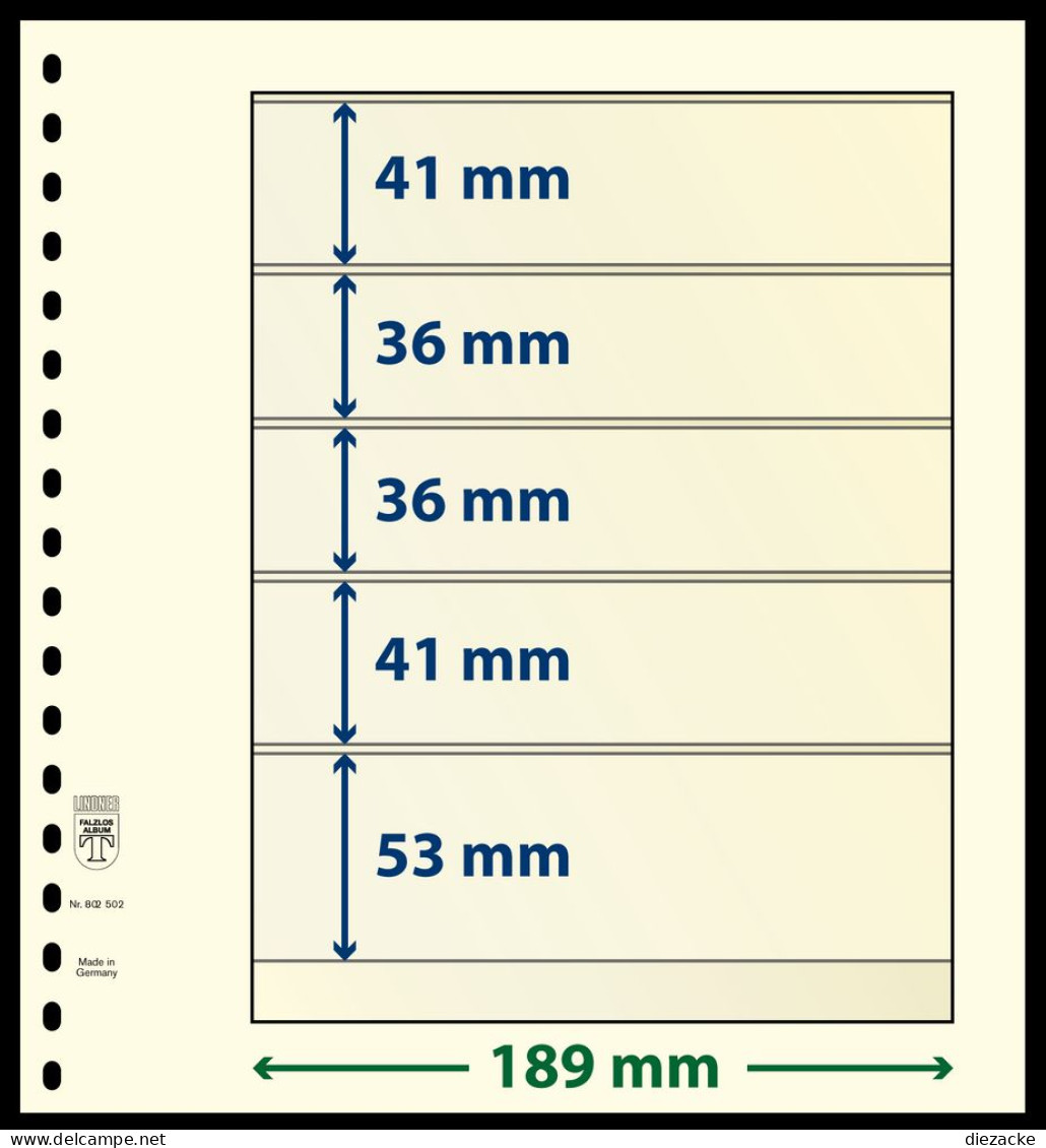 Lindner T - Blanko Blätter 802502P (10er Packung) Neu ( - Vierges