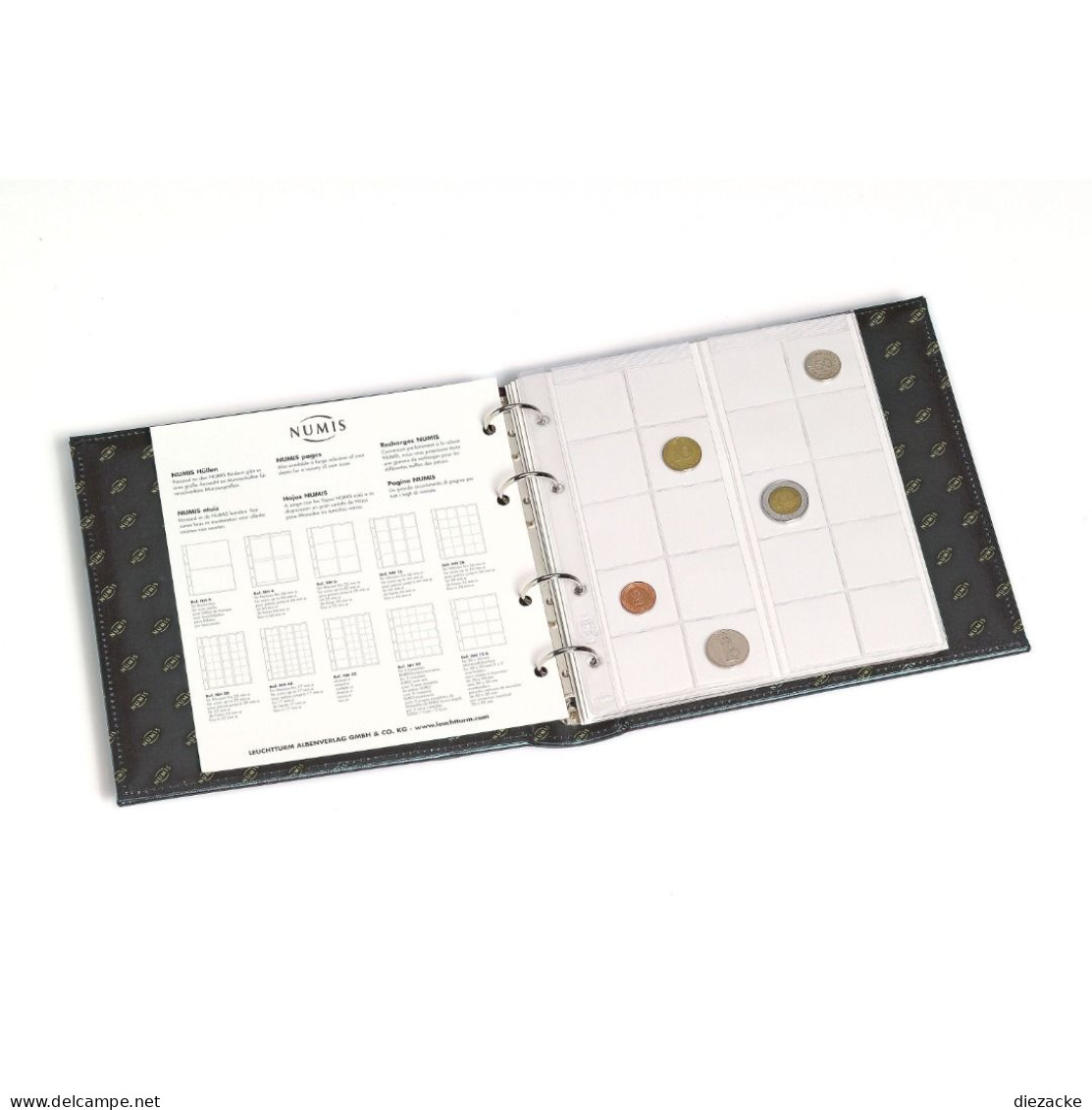 Leuchtturm Münzalbum NUMIS, Classic Inkl. Schutzkassette, Blau 313617 Neu - Supplies And Equipment